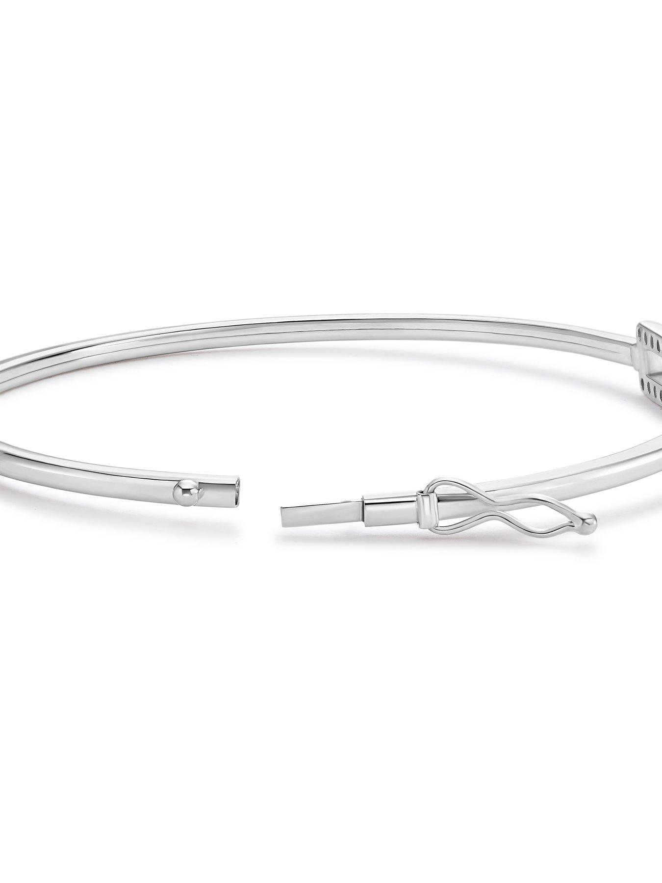 Image 3 of 3 of H. Samuel Sterling Silver Cubic Zirconia Links Bangle