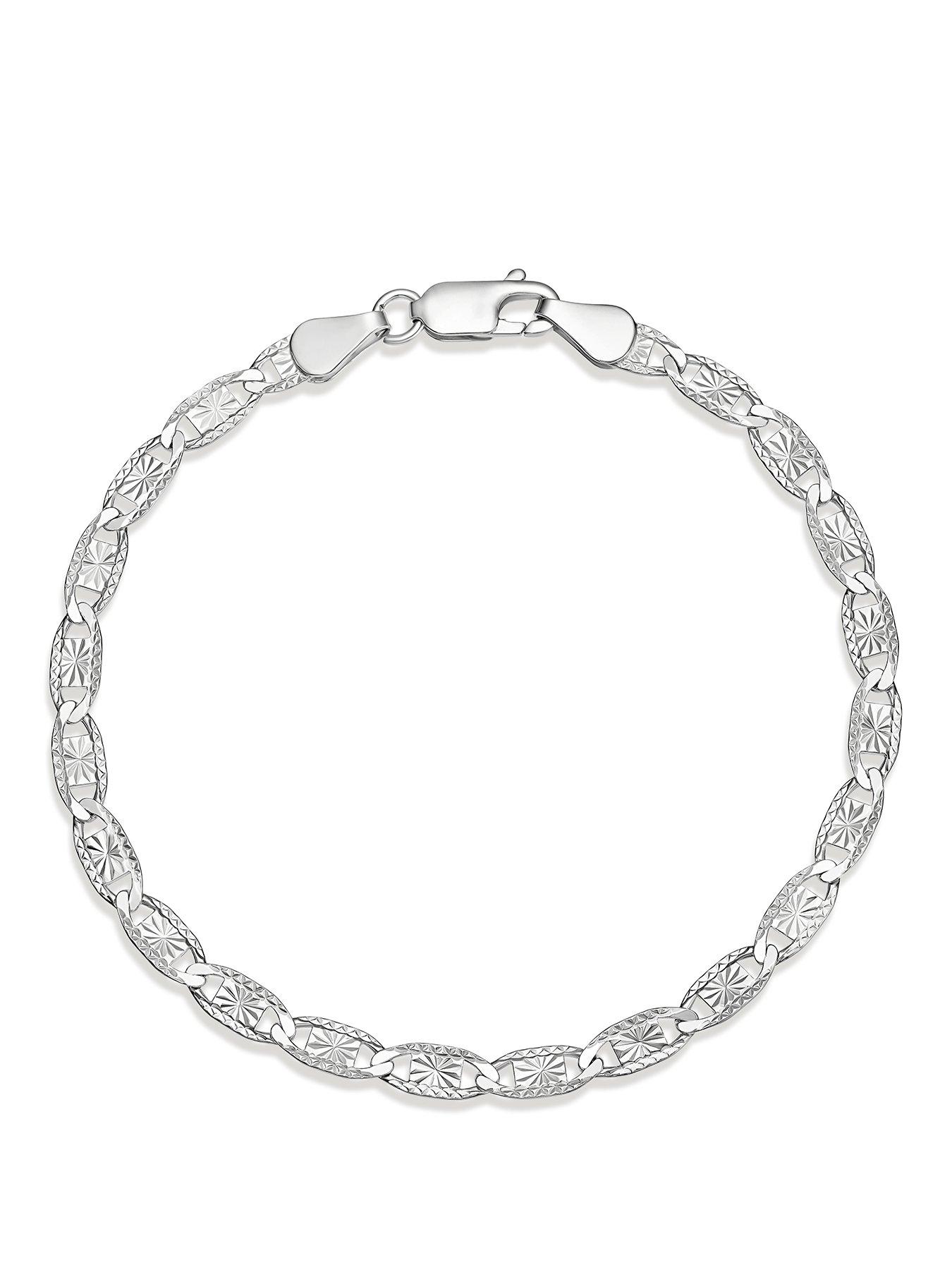 Image 1 of 3 of H. Samuel Sterling Silver Diamond Cut Large Oval Link Bracelet