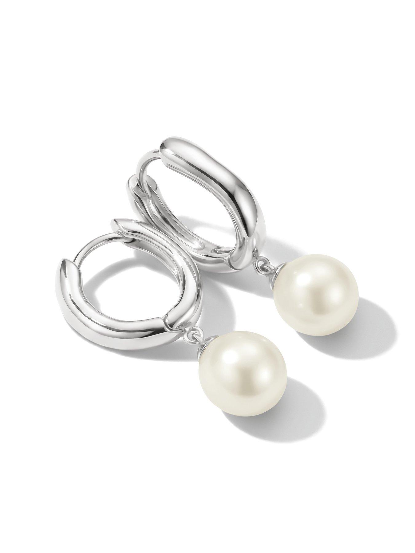 Image 2 of 4 of Thomas Sabo Pearl Hoop Earrings