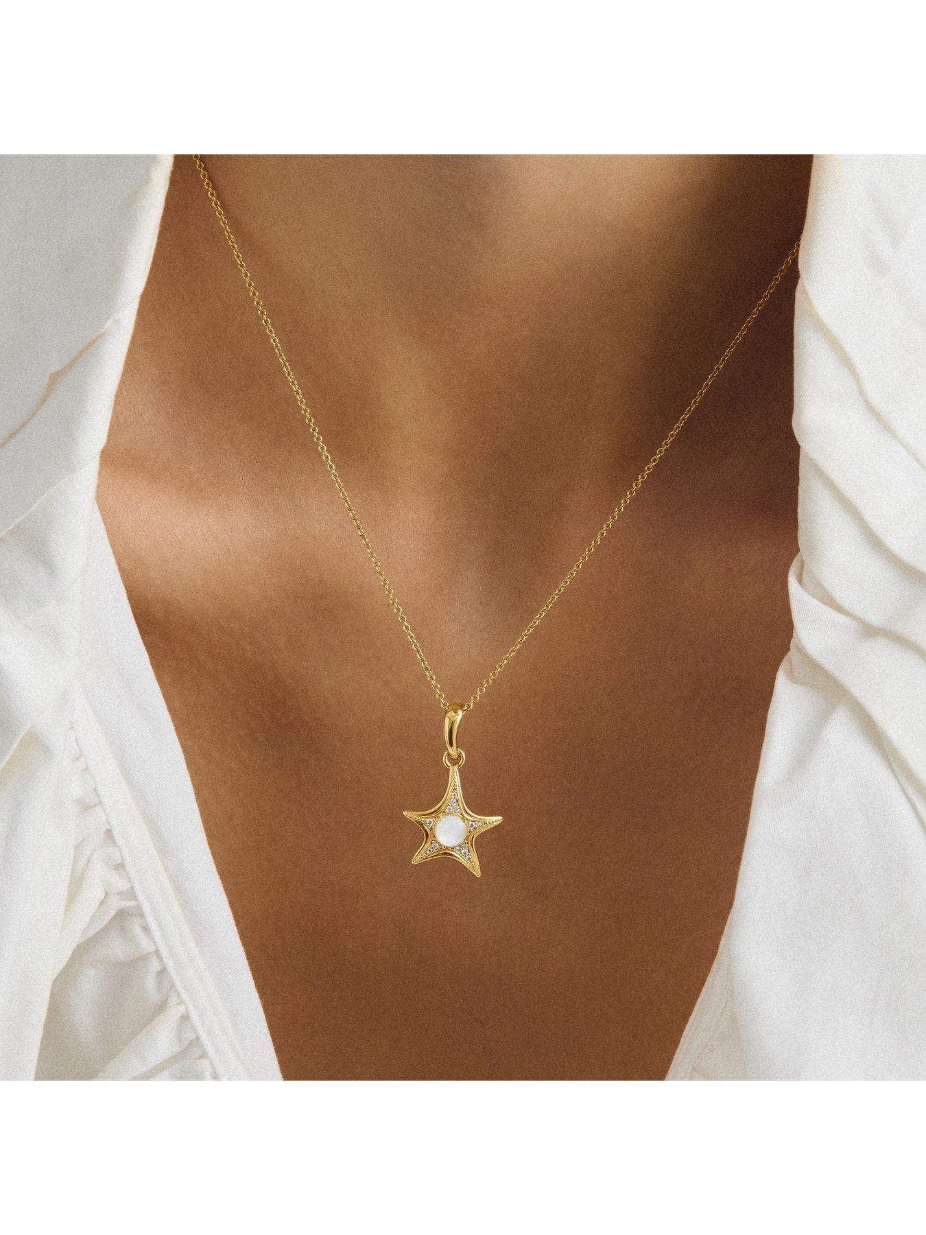 Image 3 of 4 of Thomas Sabo Starfish and Mother-of-Pearl Chain