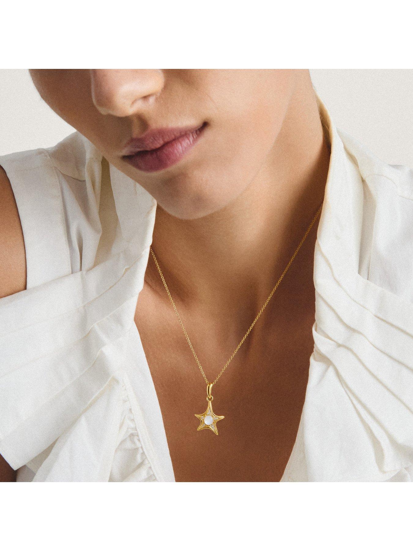 Image 4 of 4 of Thomas Sabo Starfish and Mother-of-Pearl Chain