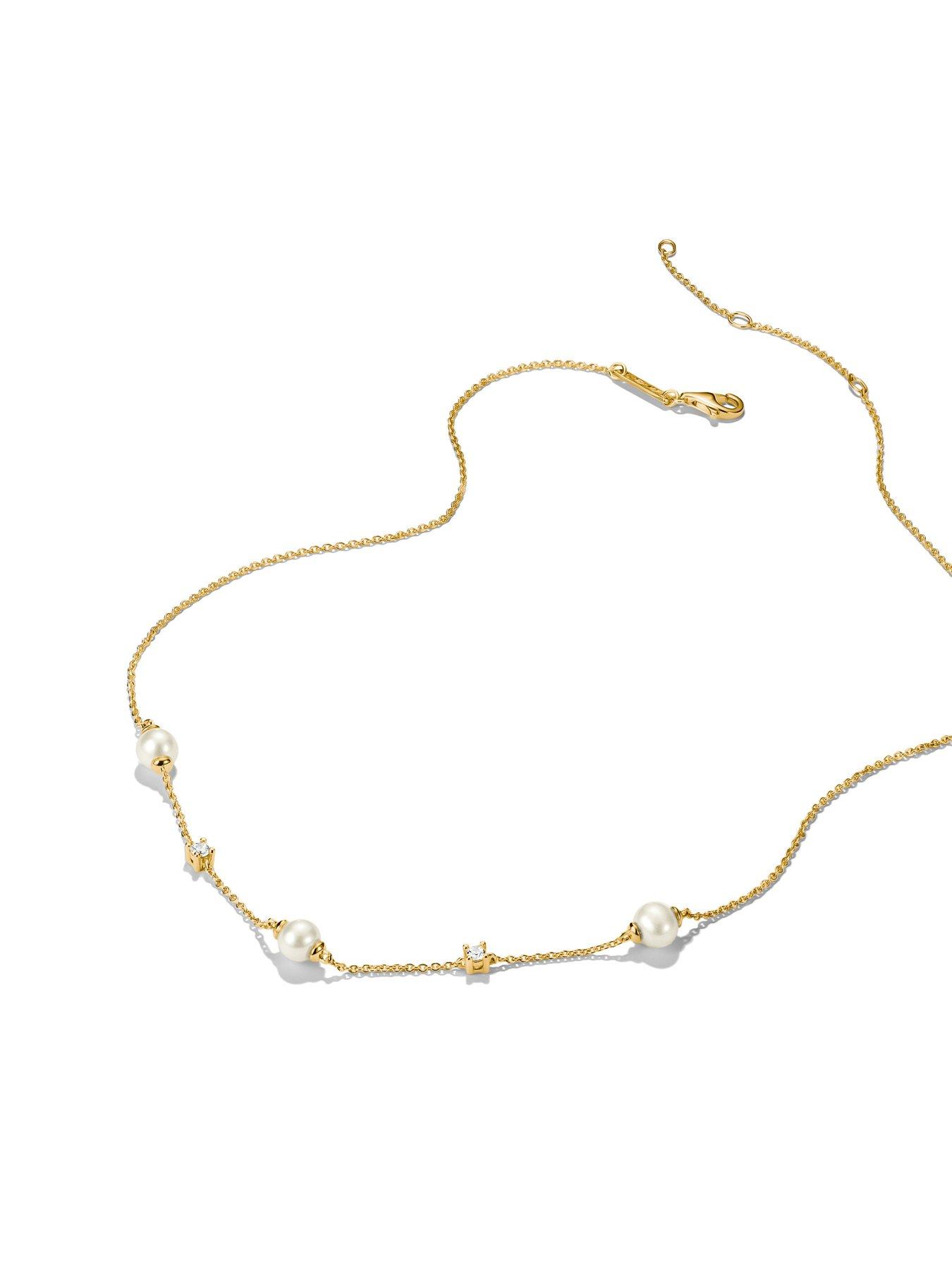 Image 2 of 4 of Thomas Sabo Pearl and White Zirconia Chain