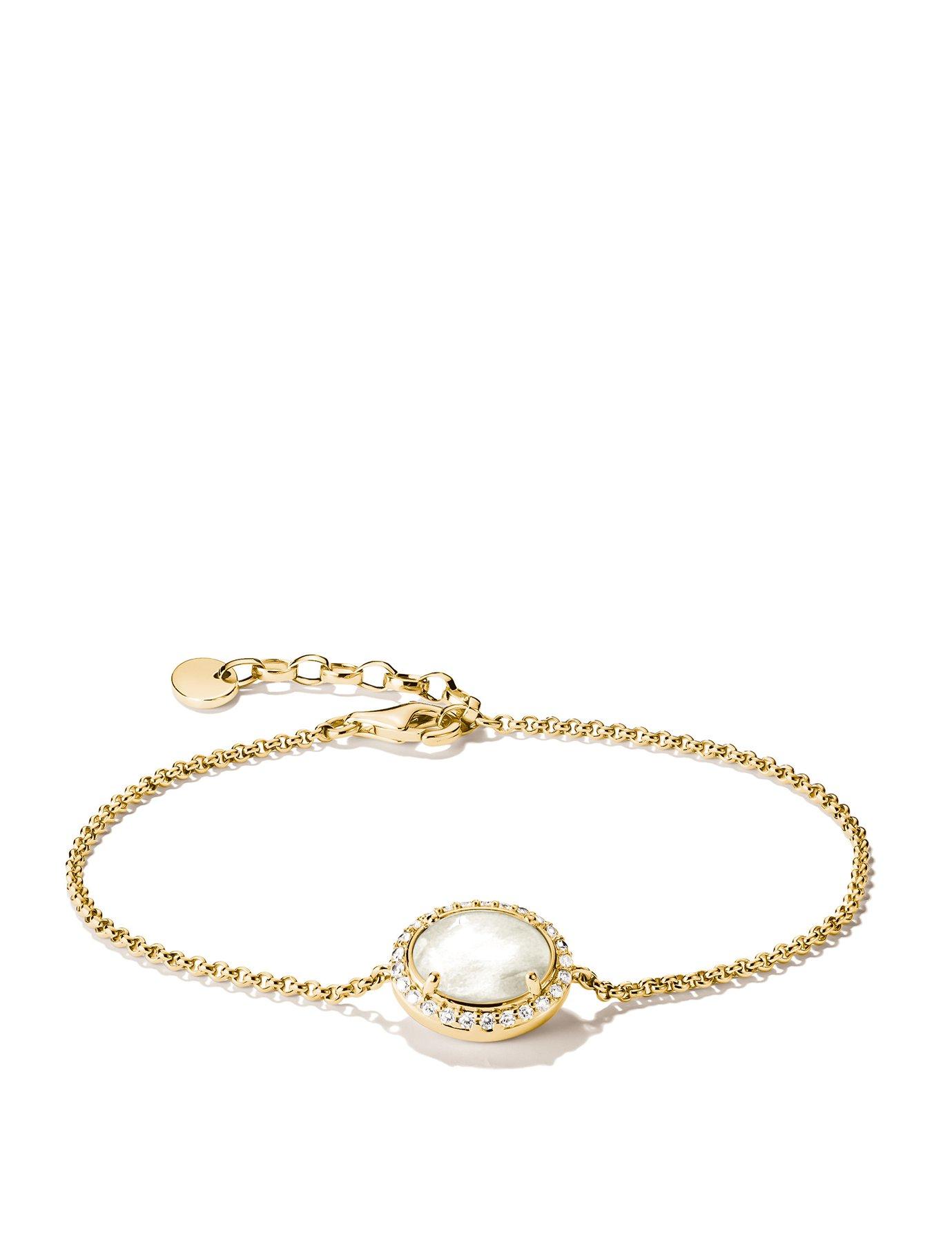 Image 1 of 4 of Thomas Sabo Mother-of-Pearl and White Zirconia Bracelet
