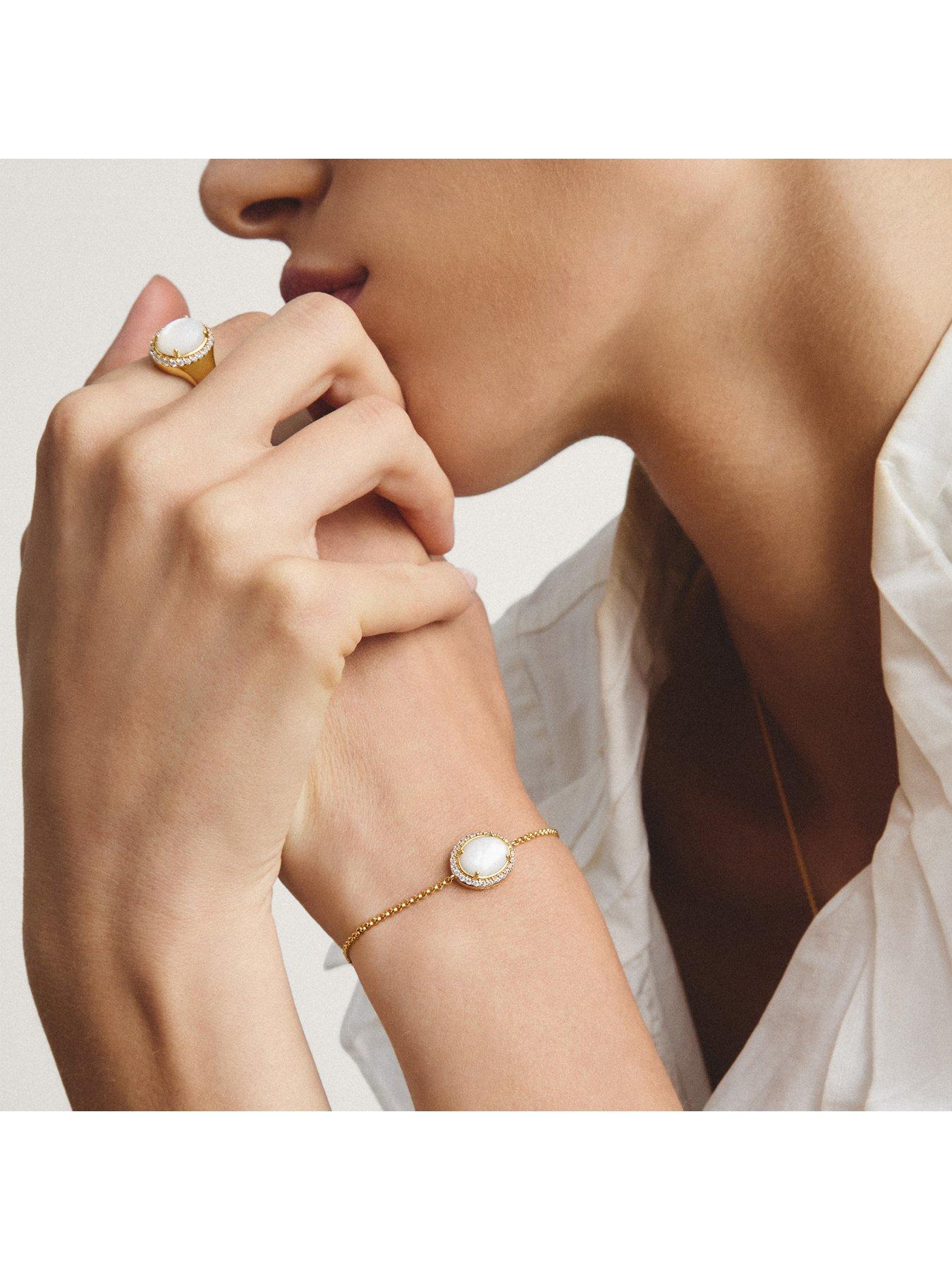 Image 3 of 4 of Thomas Sabo Mother-of-Pearl and White Zirconia Bracelet