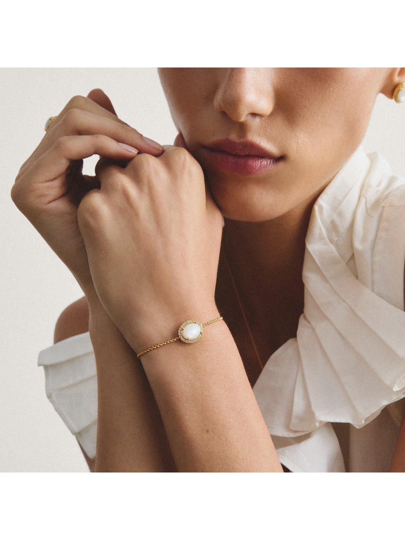 Image 4 of 4 of Thomas Sabo Mother-of-Pearl and White Zirconia Bracelet