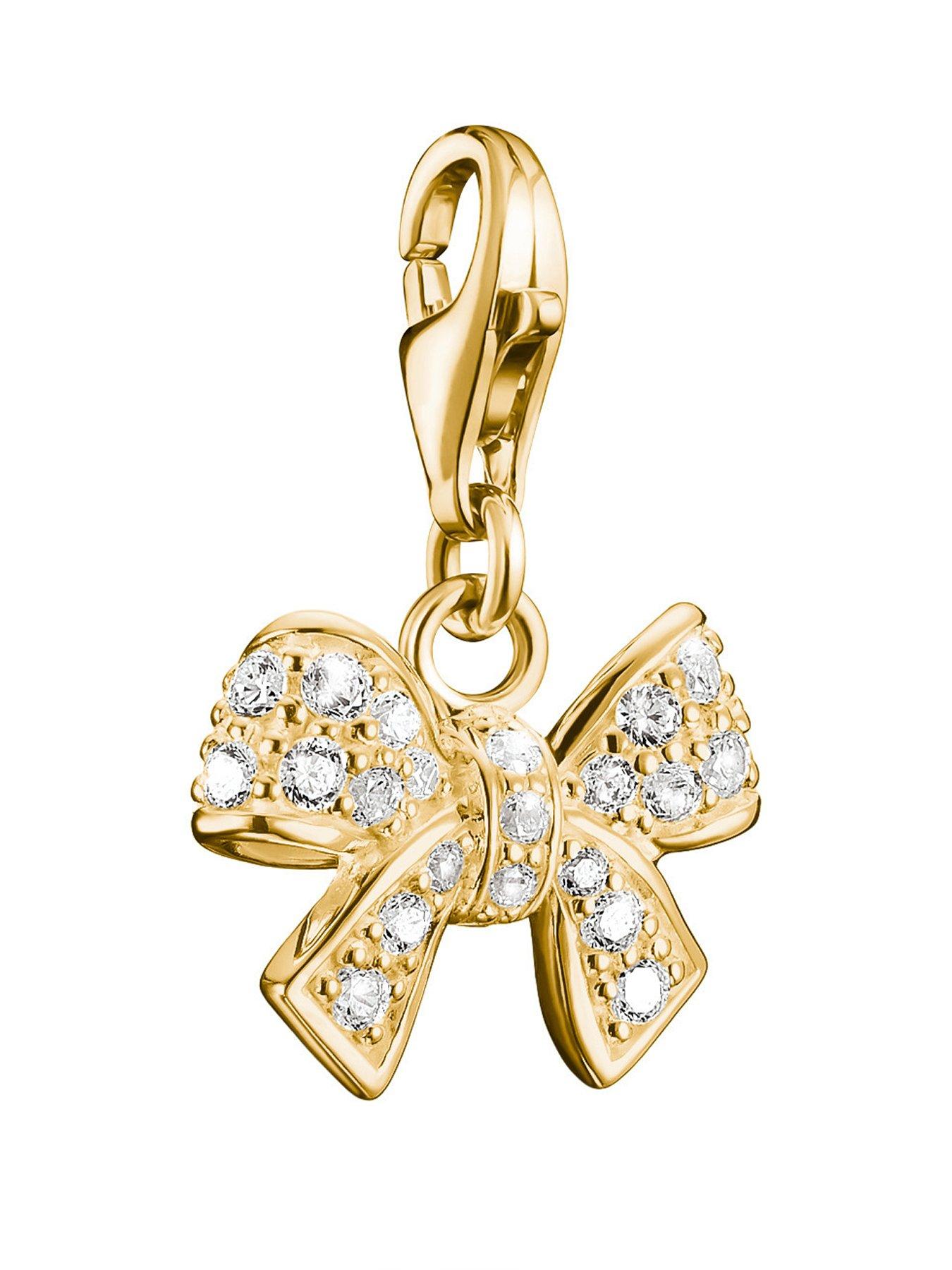 Image 1 of 2 of Thomas Sabo Bow w/Pave Gold Charm
