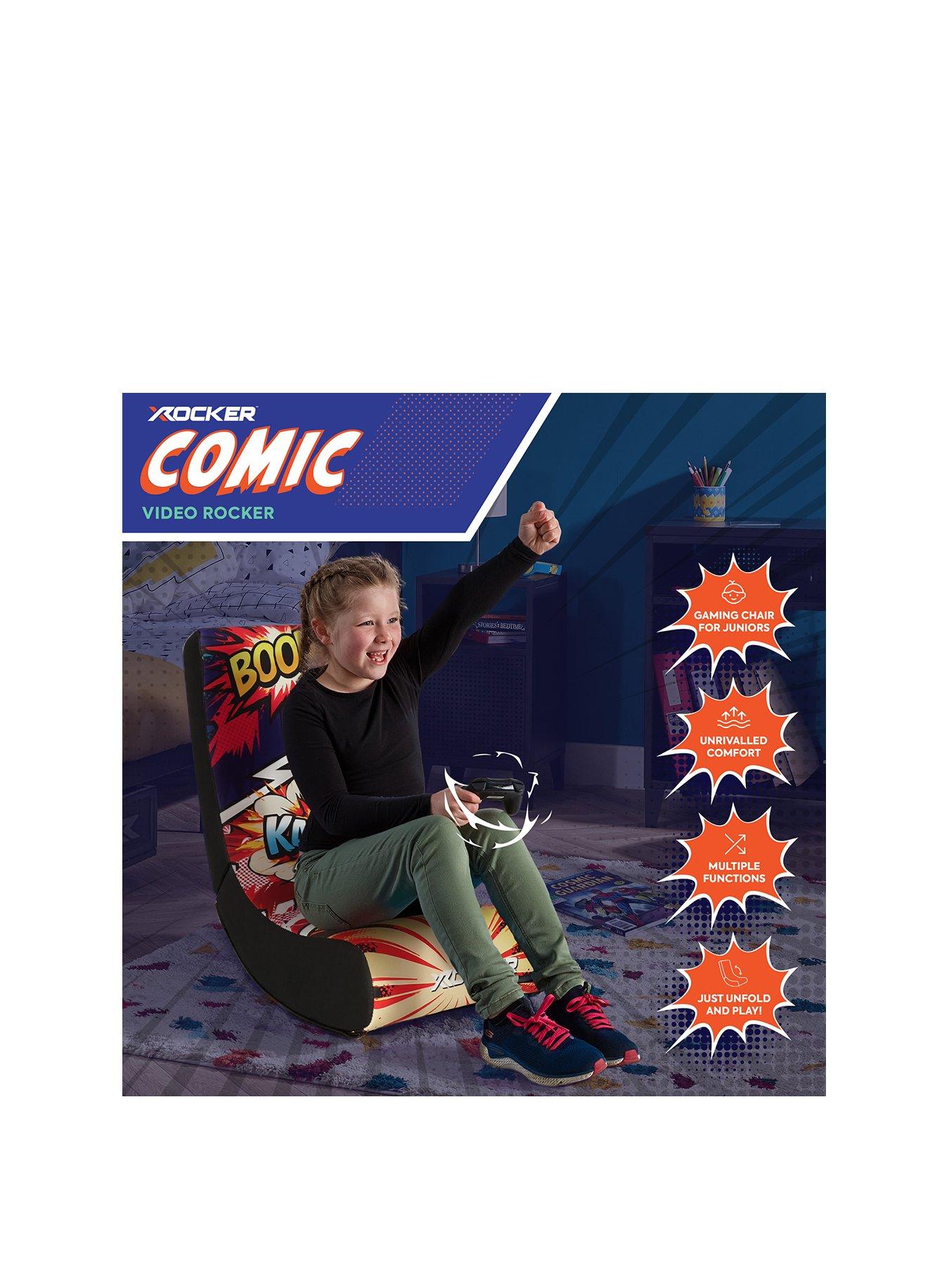 Image 2 of 7 of X Rocker X Rocker Video Rocker Gaming Chair for Kids - Comic Book