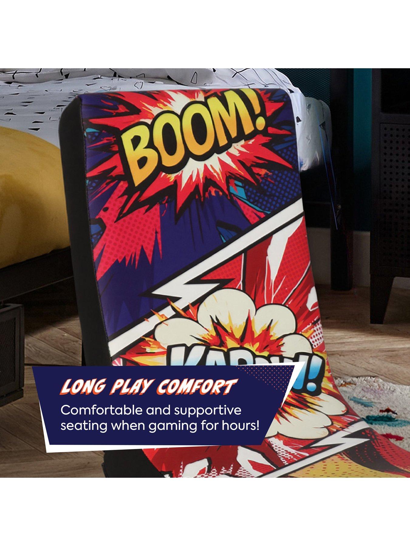 Image 3 of 7 of X Rocker X Rocker Video Rocker Gaming Chair for Kids - Comic Book