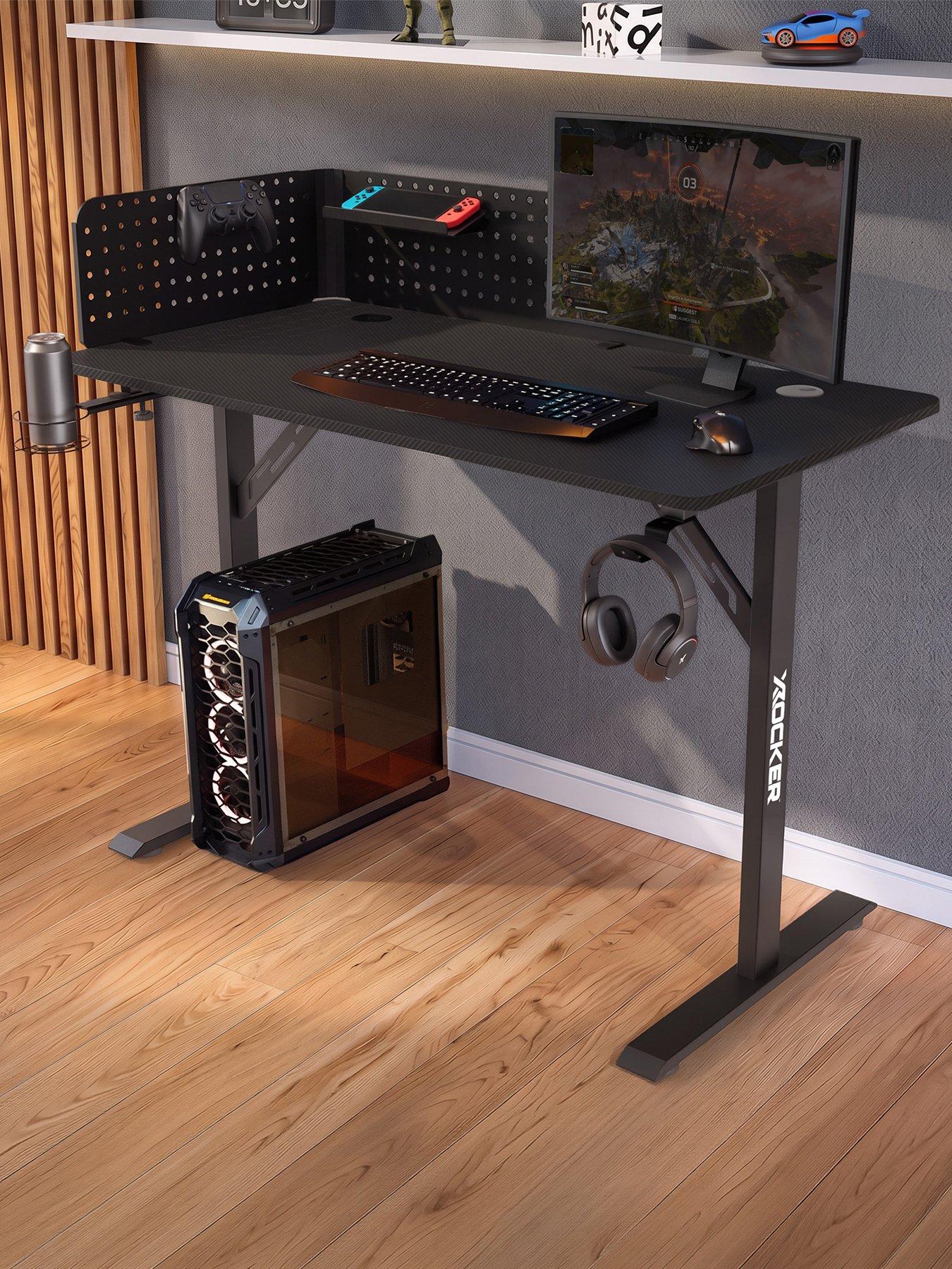 Image 1 of 7 of X Rocker X Rocker Vortex 110cm Gaming Desk with Pegboard and Accessories
