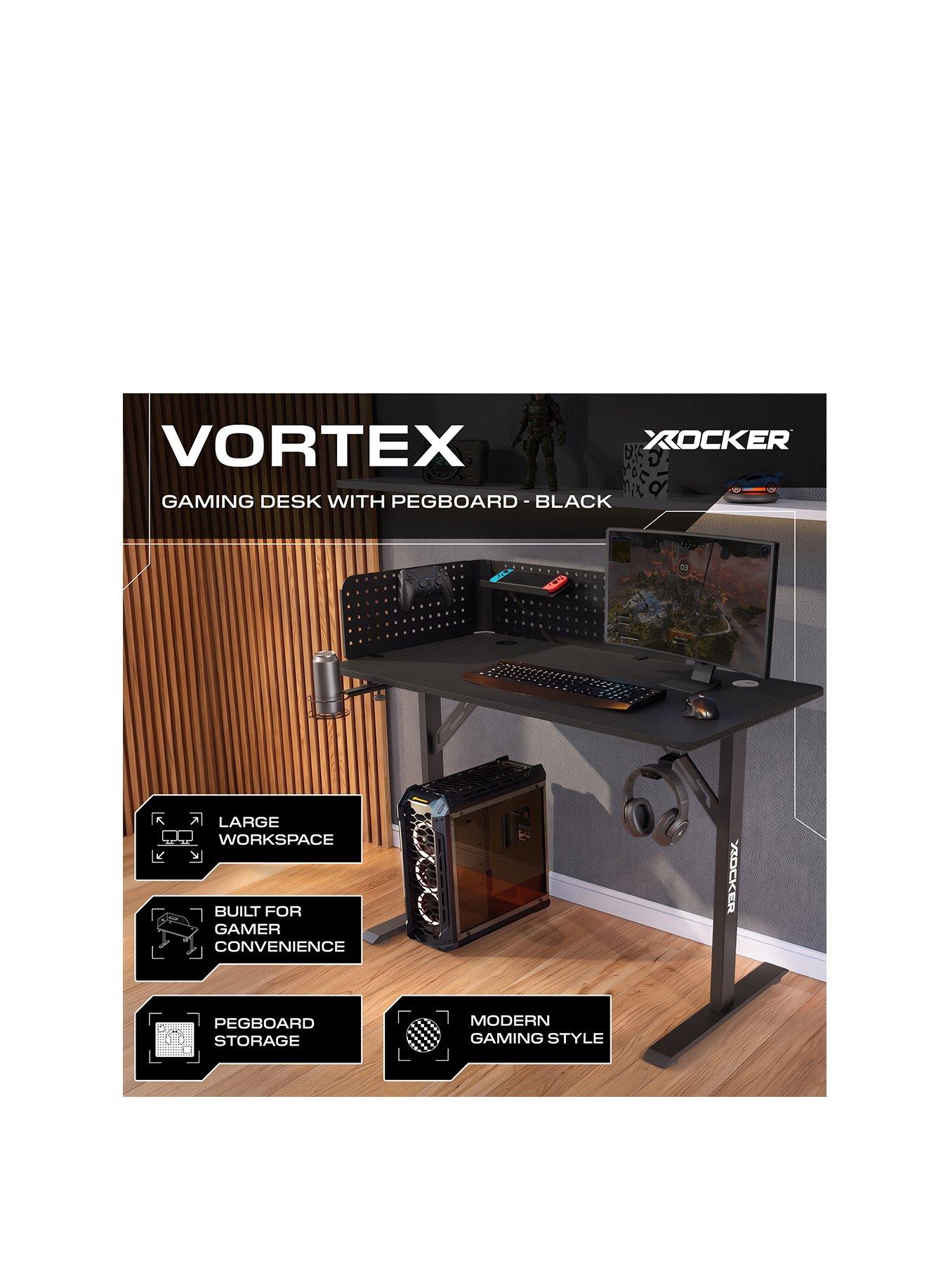 Image 2 of 7 of X Rocker X Rocker Vortex 110cm Gaming Desk with Pegboard and Accessories