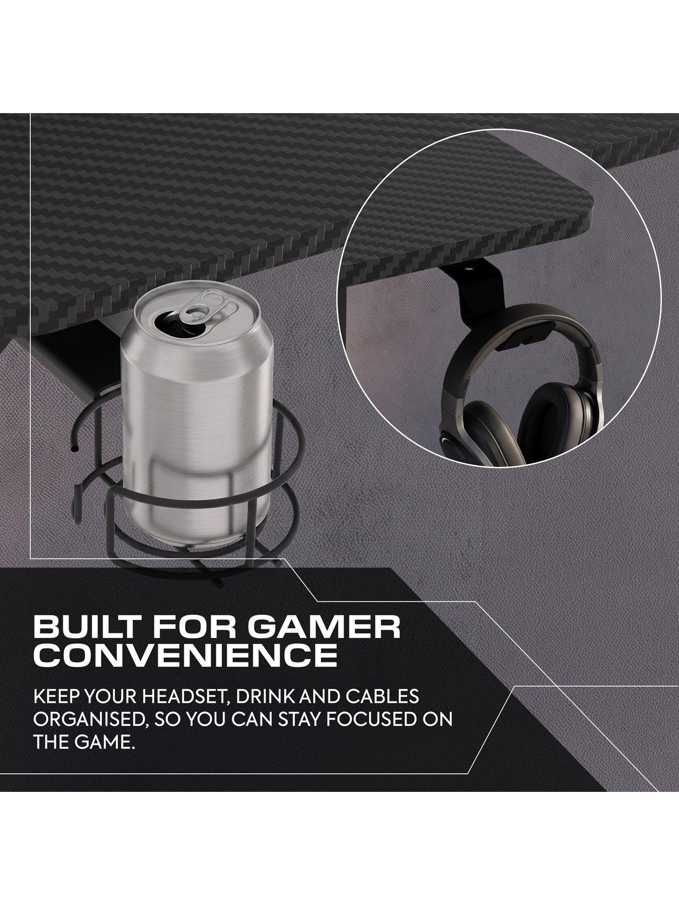Image 5 of 7 of X Rocker X Rocker Vortex 110cm Gaming Desk with Pegboard and Accessories