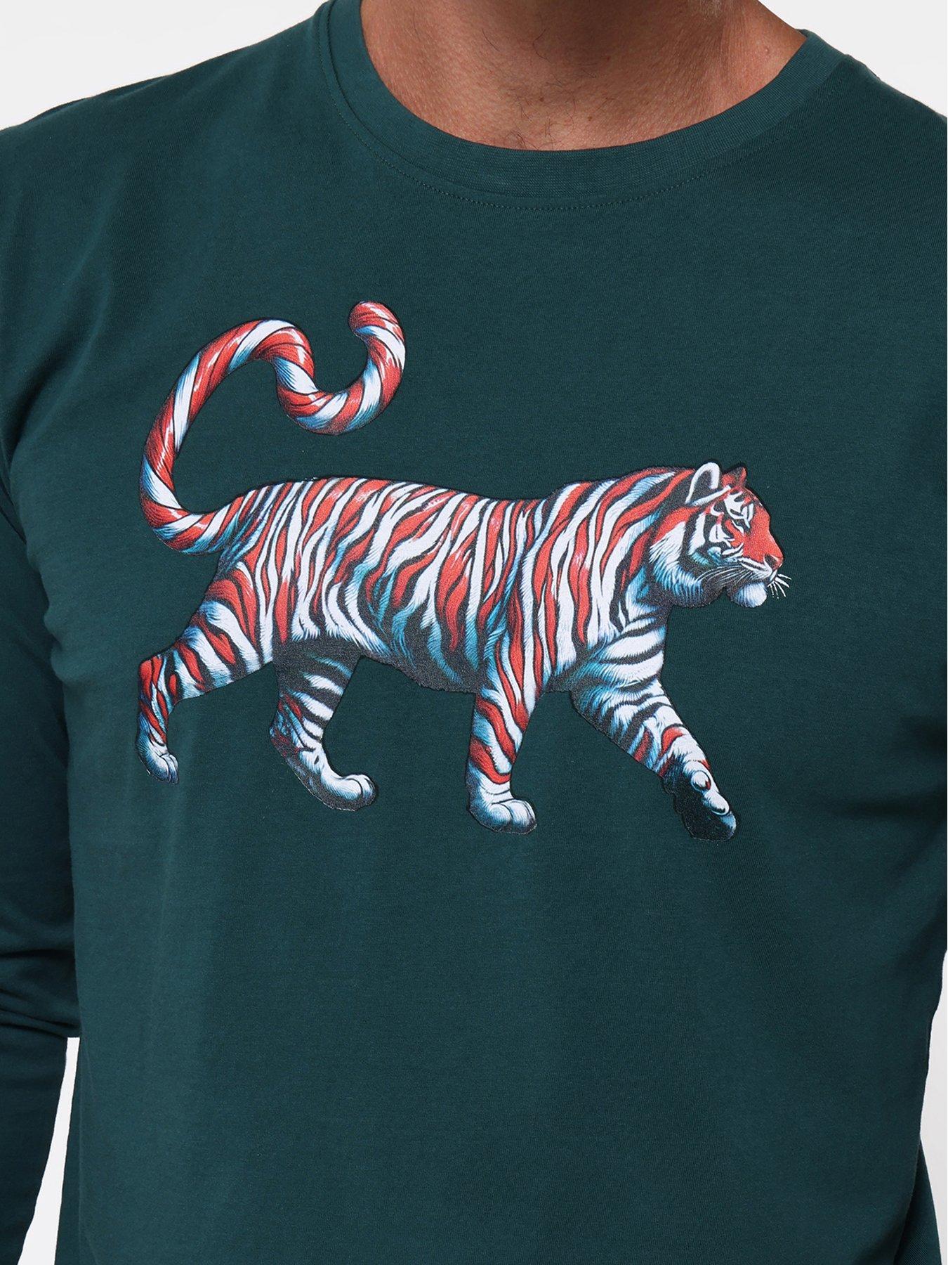 Image 4 of 7 of Joe Browns Mens Terrific Tiger Pyjamas - Green