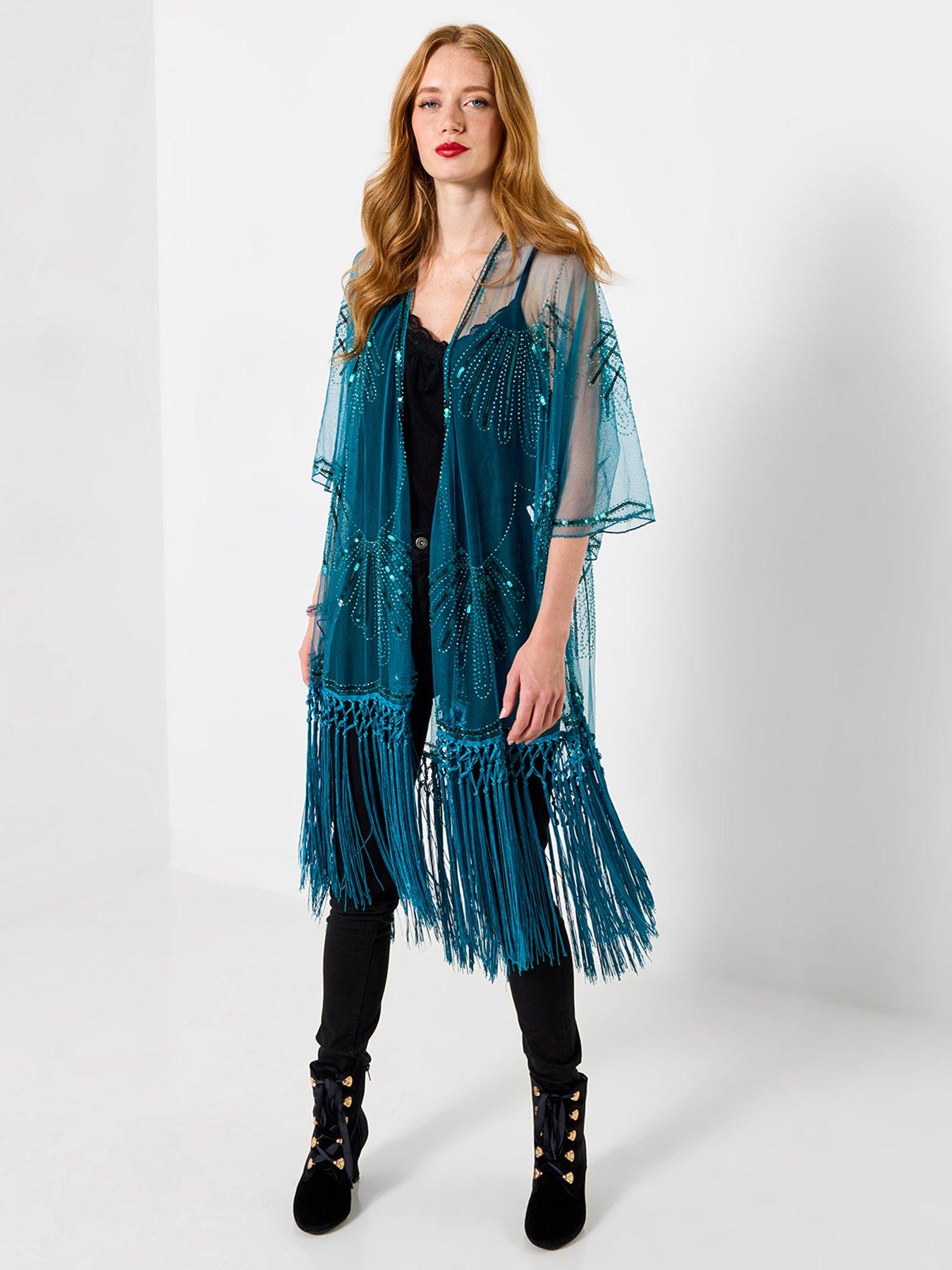 Image 1 of 6 of Joe Browns Womens Dazzle Me Darling Kimono - Blue