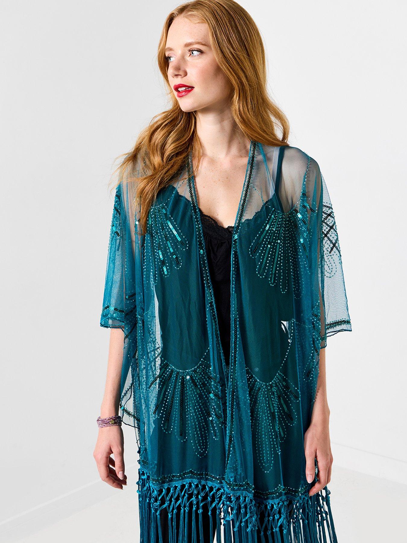 Image 3 of 6 of Joe Browns Womens Dazzle Me Darling Kimono - Blue
