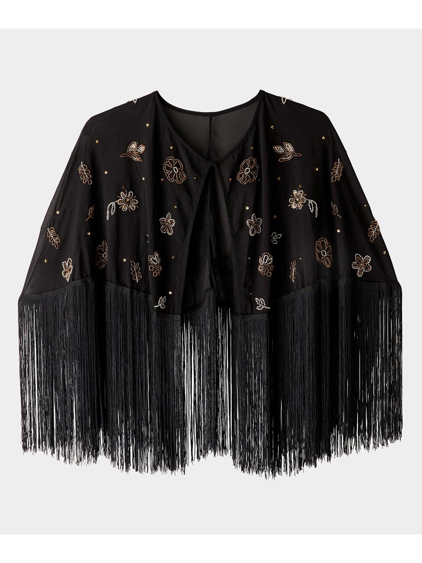Image 5 of 6 of Joe Browns Womens Dazzling Sequin Cape - Black