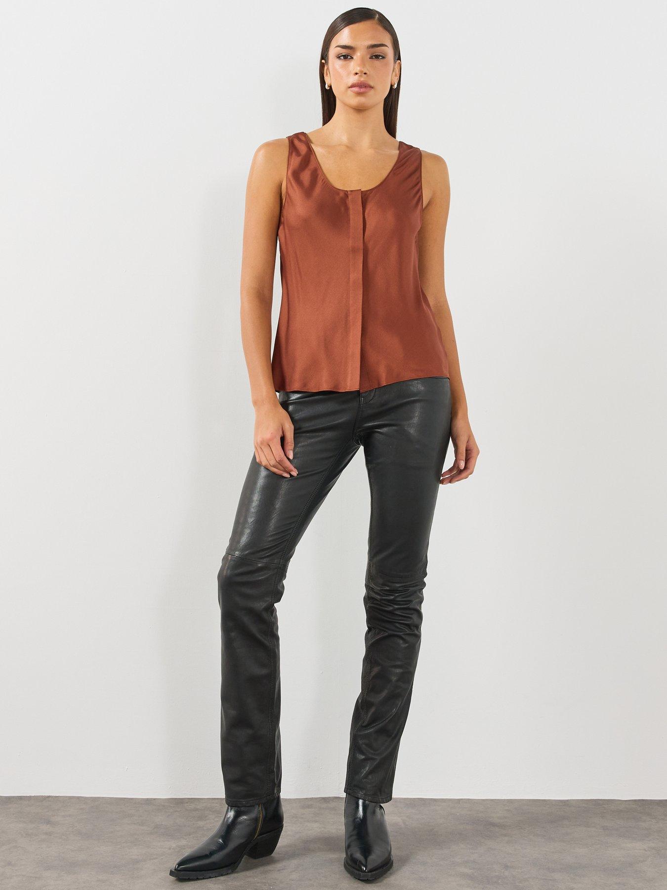 Image 5 of 6 of AllSaints Womens Milla Sleeveless Top - Red