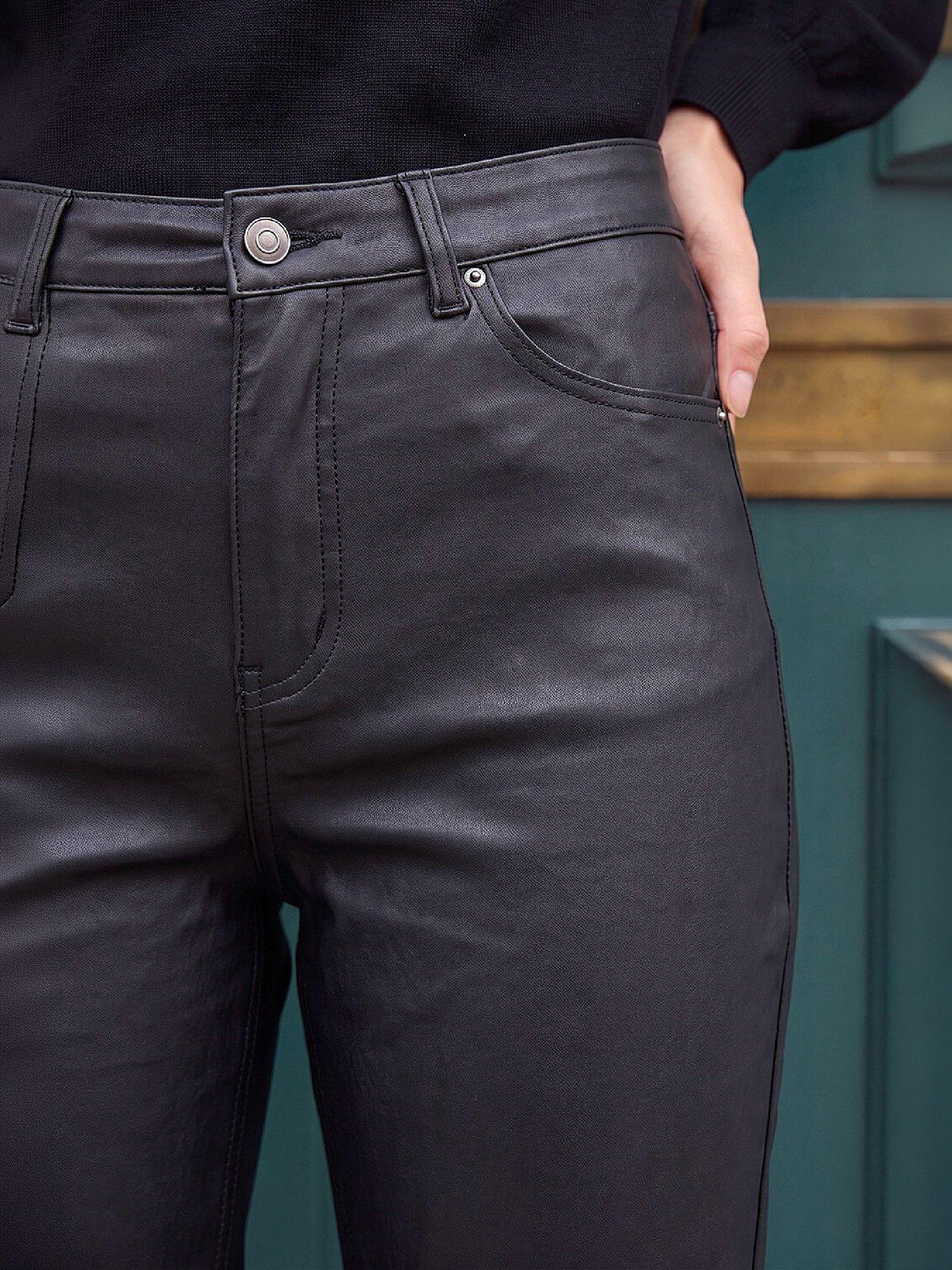 Image 2 of 4 of Roman Coated Straight Leg Denim Trouser
