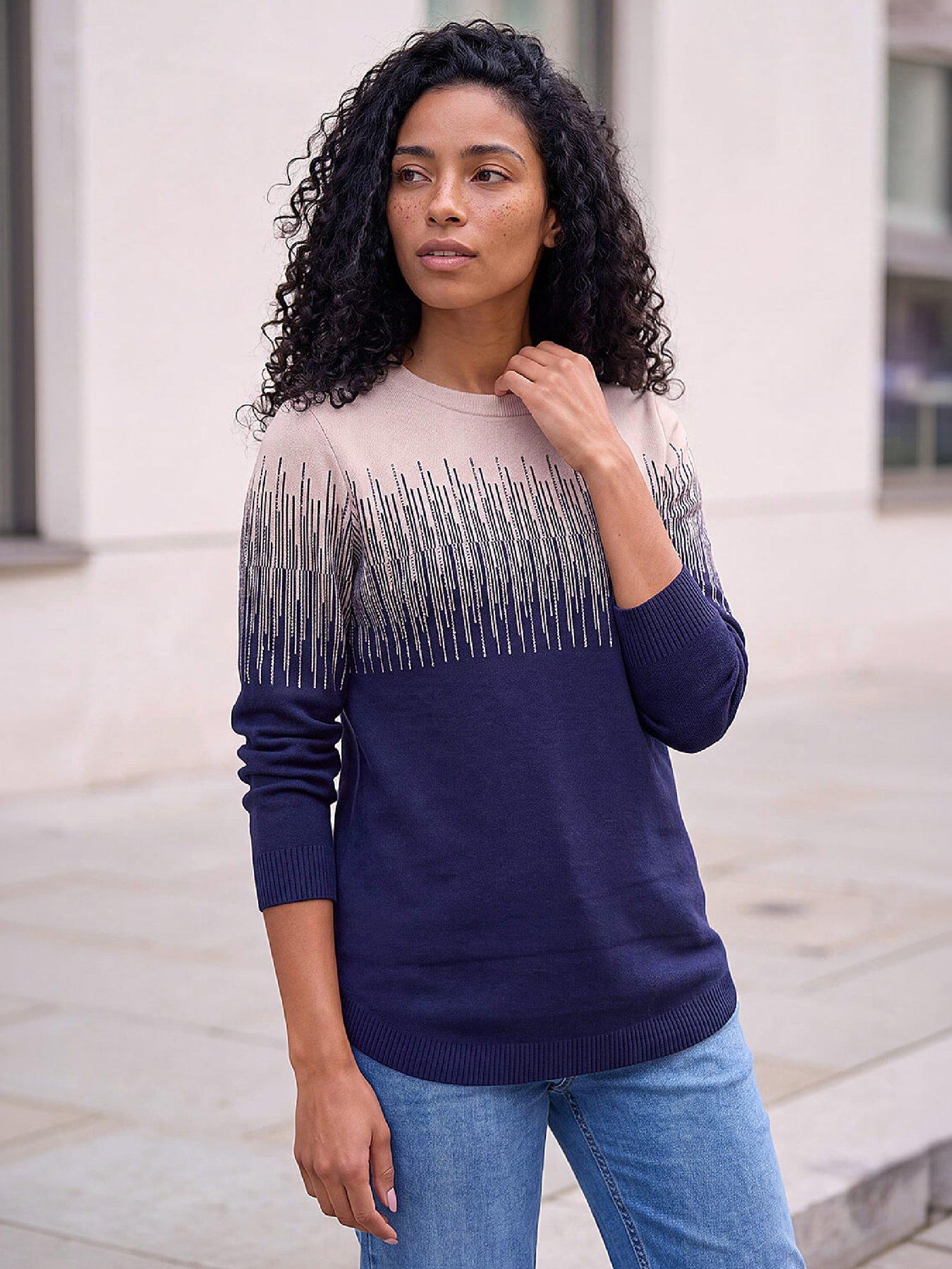 Image 1 of 4 of Roman Hotfix Colour Block Jumper