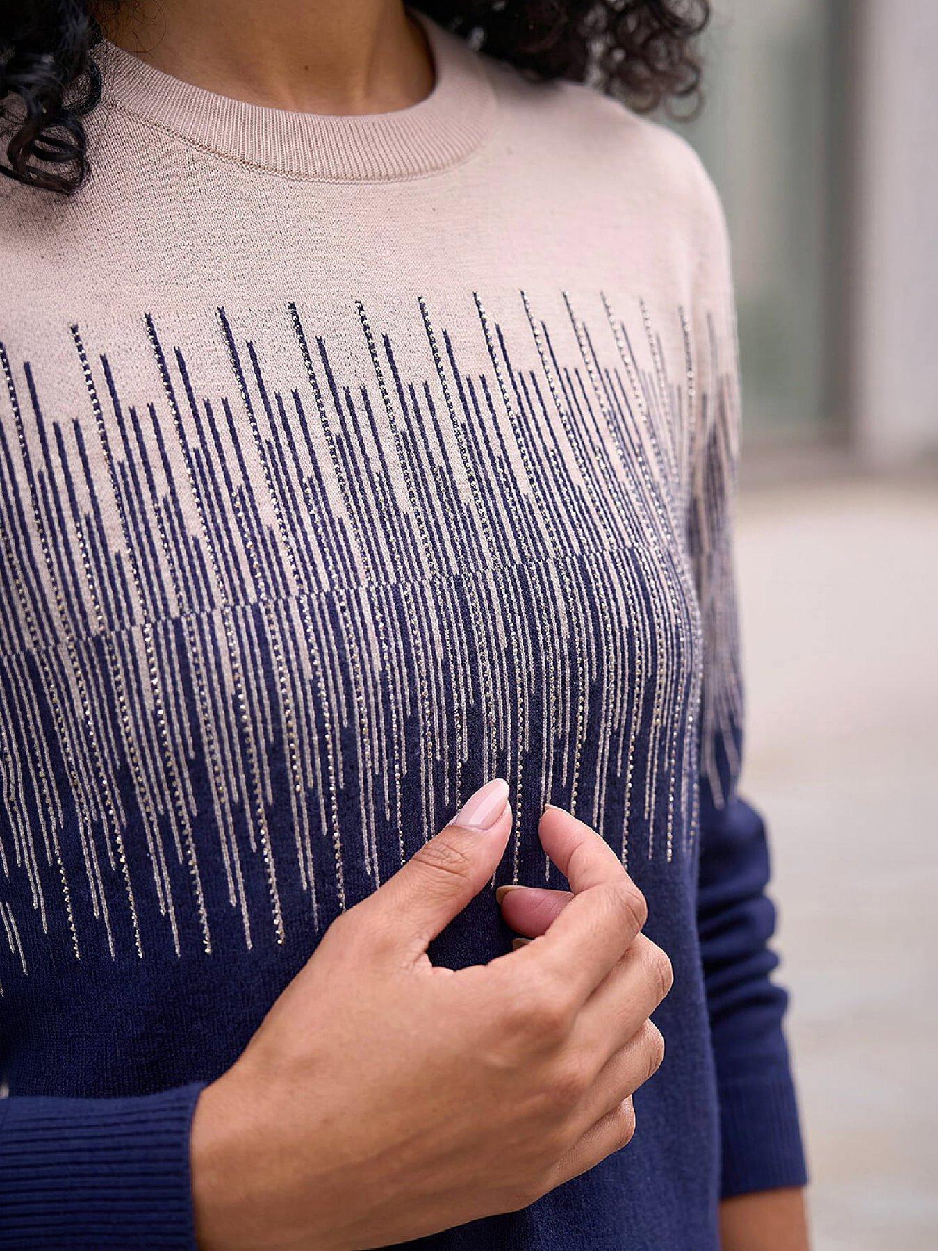 Image 2 of 4 of Roman Hotfix Colour Block Jumper