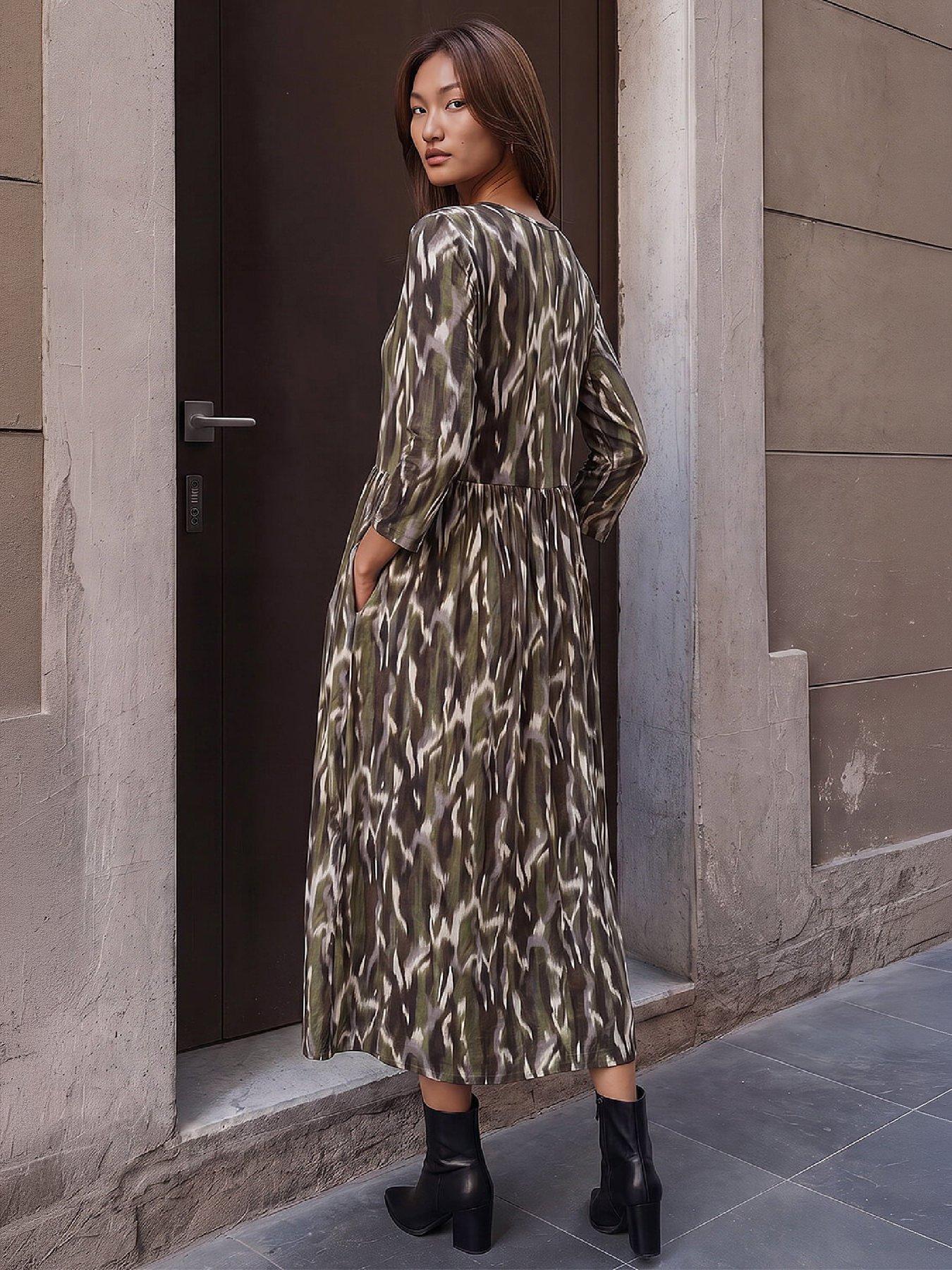 Image 4 of 4 of Roman Abstract Midi Dress