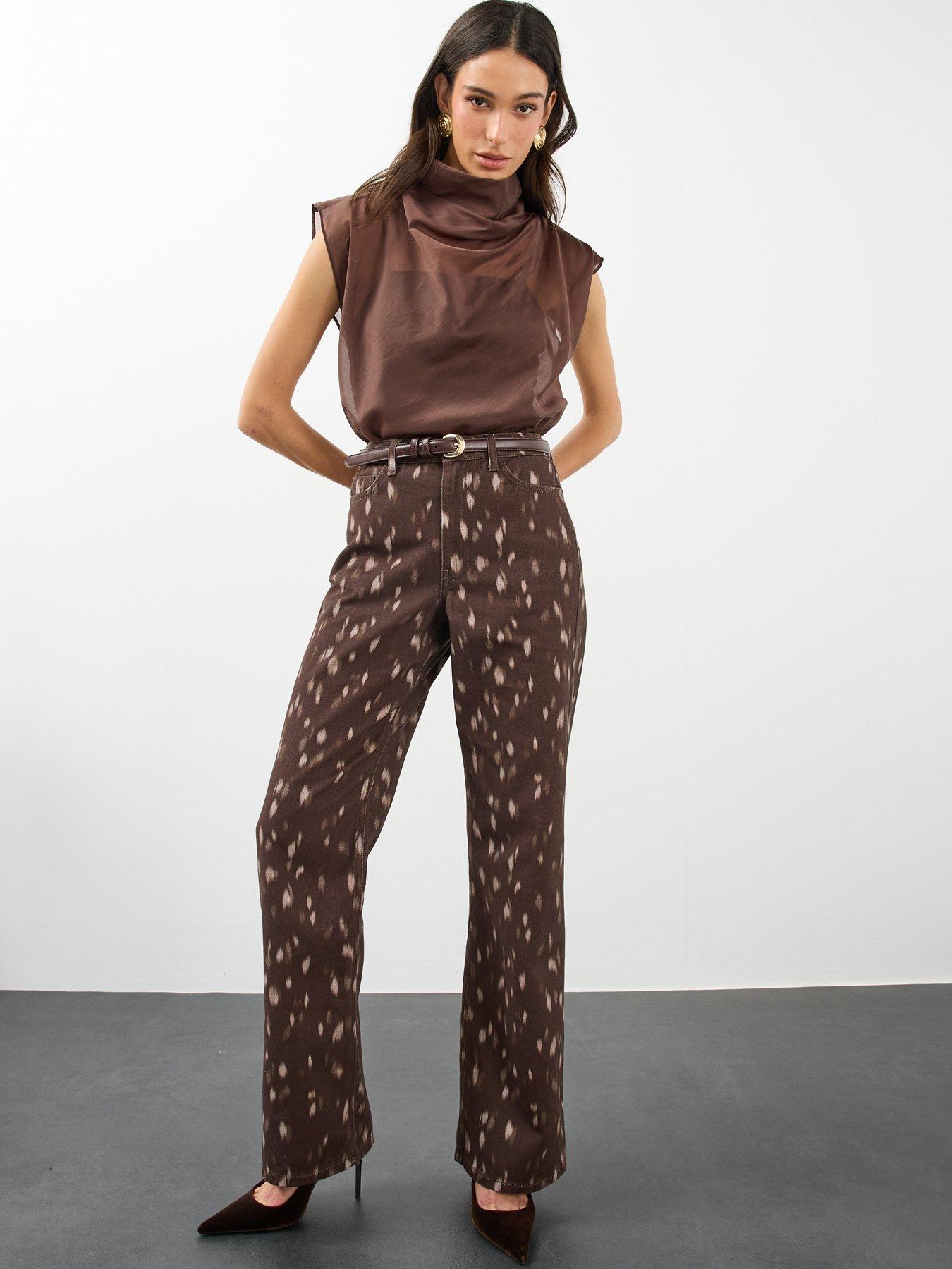 Image 6 of 6 of The Very Collection Sheer Funnel Neck Blouse