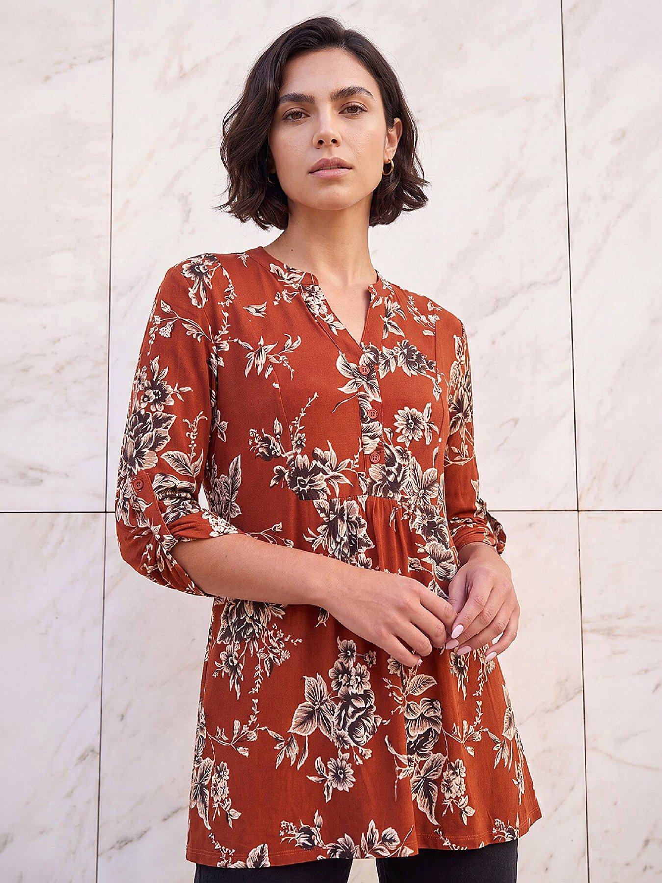 Image 1 of 4 of Roman Puff Print Tunic