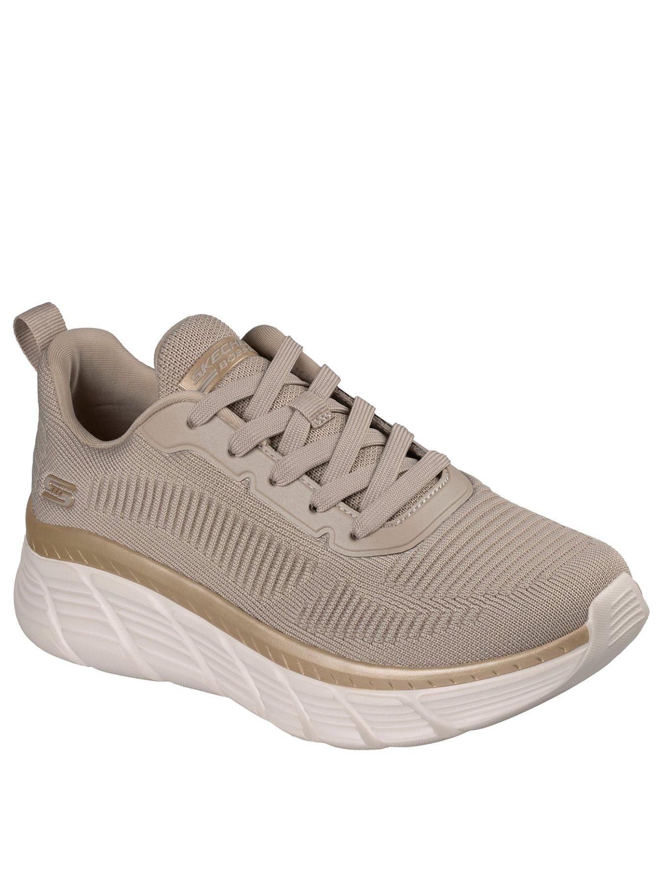 Image 2 of 5 of Skechers Womens Lace-Up Cushioned Pull Tab Trainers - Taupe