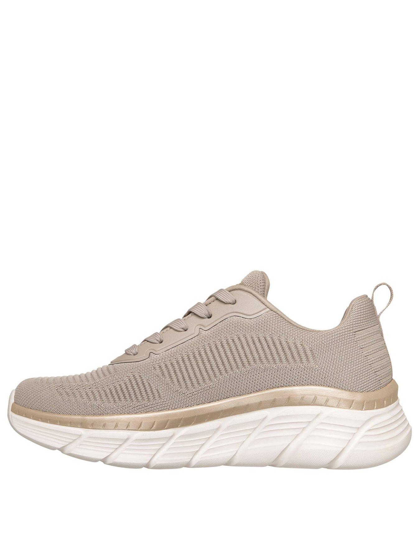 Image 3 of 5 of Skechers Womens Lace-Up Cushioned Pull Tab Trainers - Taupe