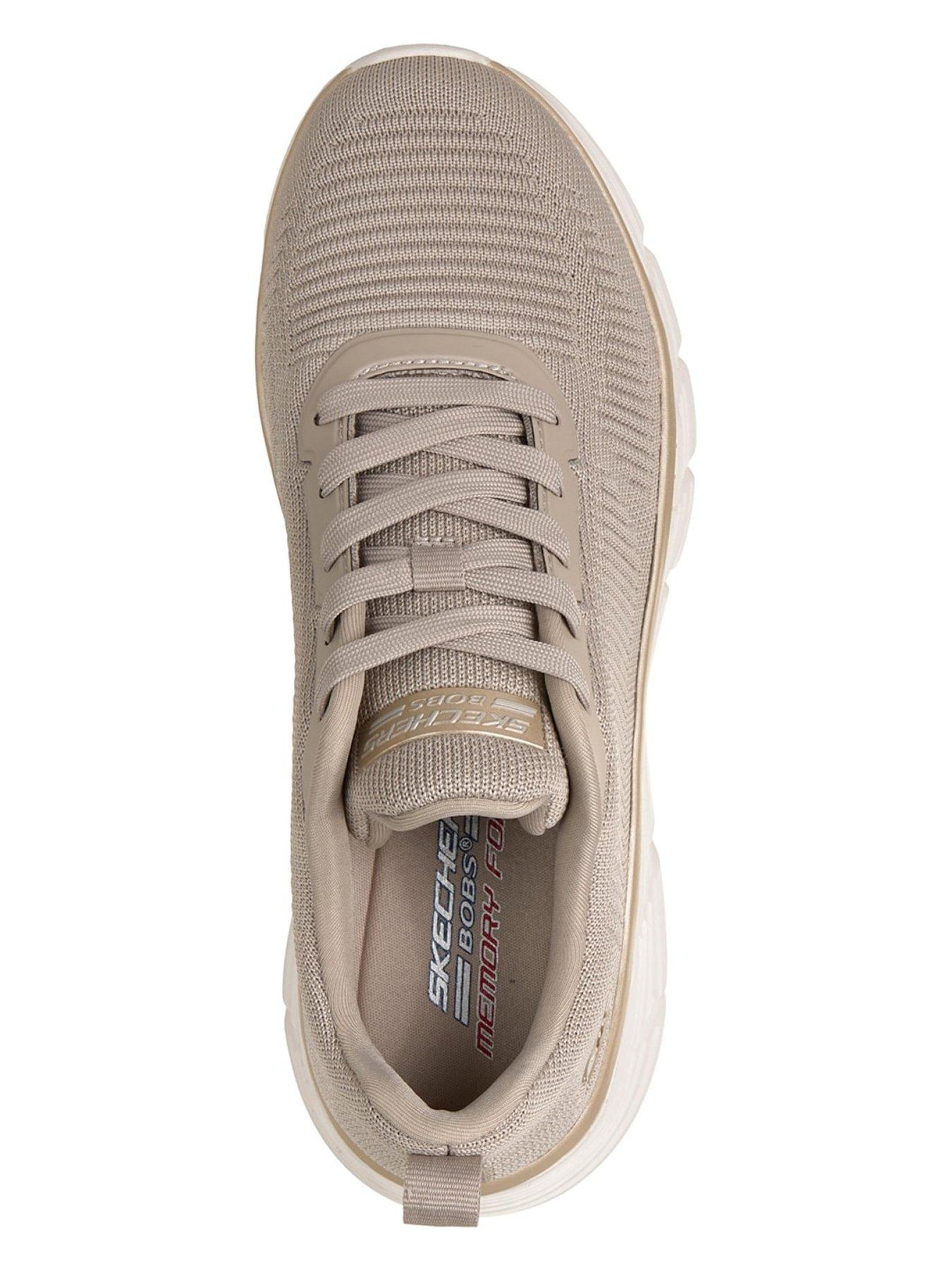 Image 4 of 5 of Skechers Womens Lace-Up Cushioned Pull Tab Trainers - Taupe