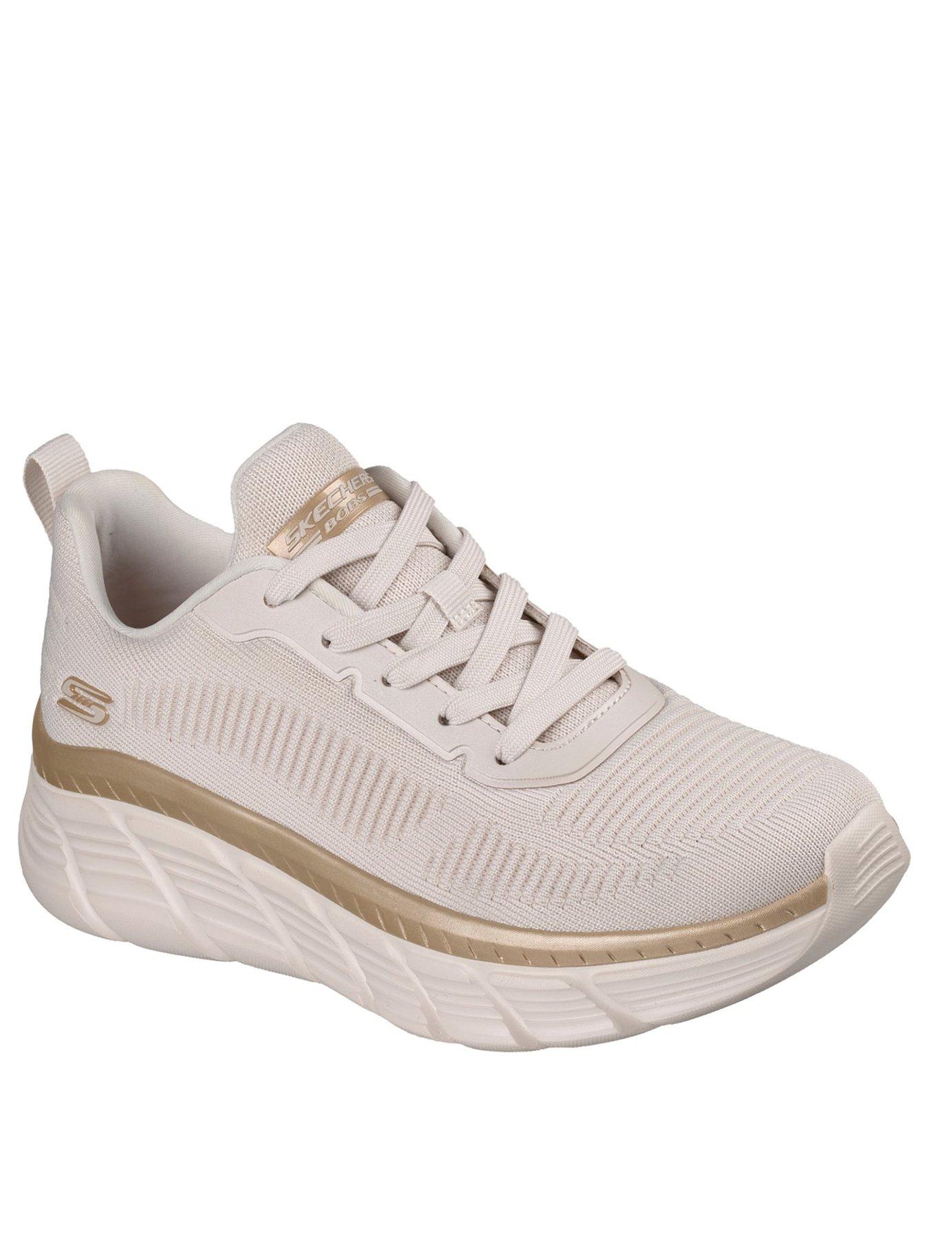 Image 2 of 5 of Skechers Womens BOBS B Flex Hi Memory Foam Mesh Trainers - White