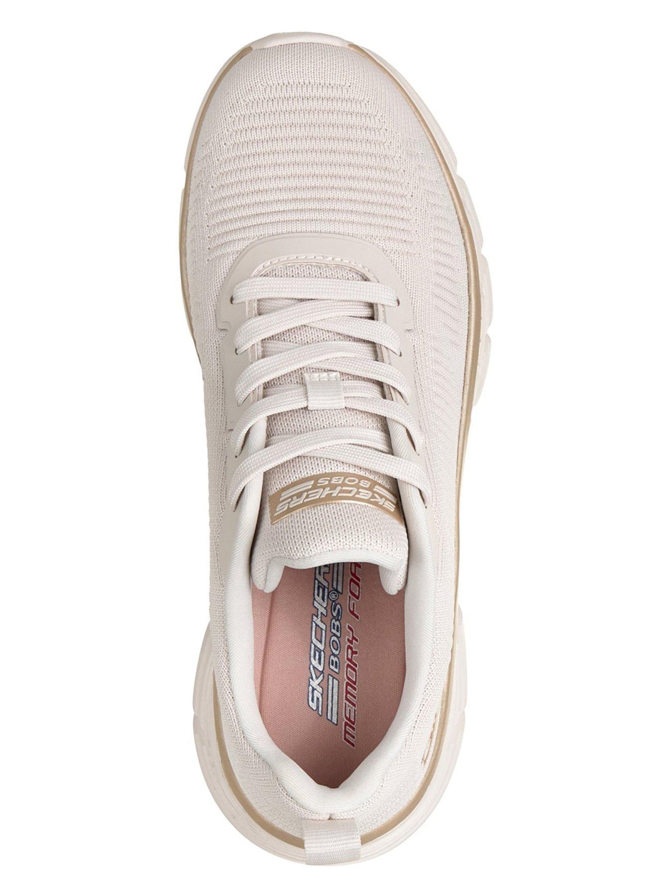 Image 4 of 5 of Skechers Womens BOBS B Flex Hi Memory Foam Mesh Trainers - White
