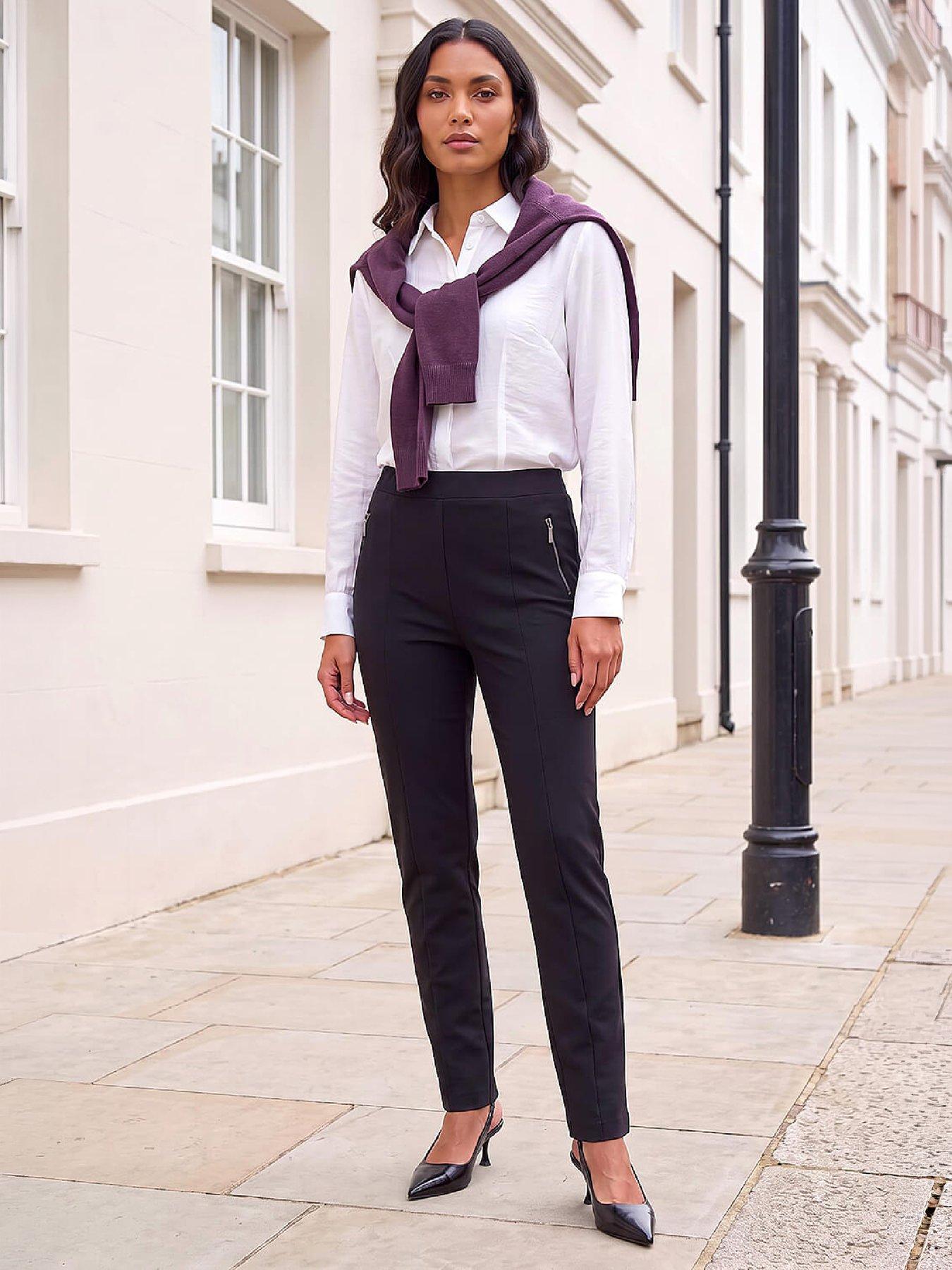 Image 4 of 4 of Roman Ponte Zip Slim Trouser