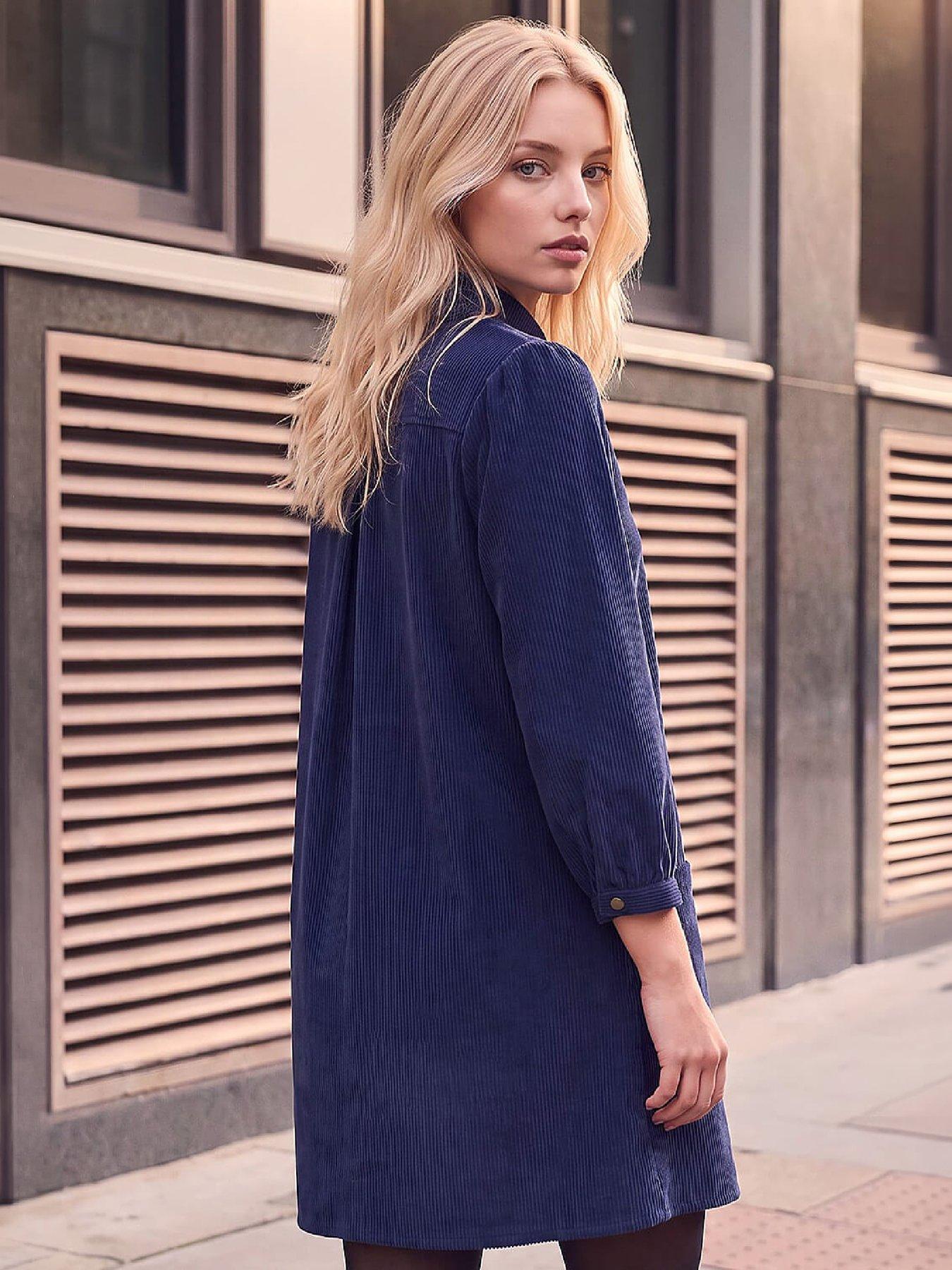 Image 2 of 4 of Roman Petite Cord Button Dress
