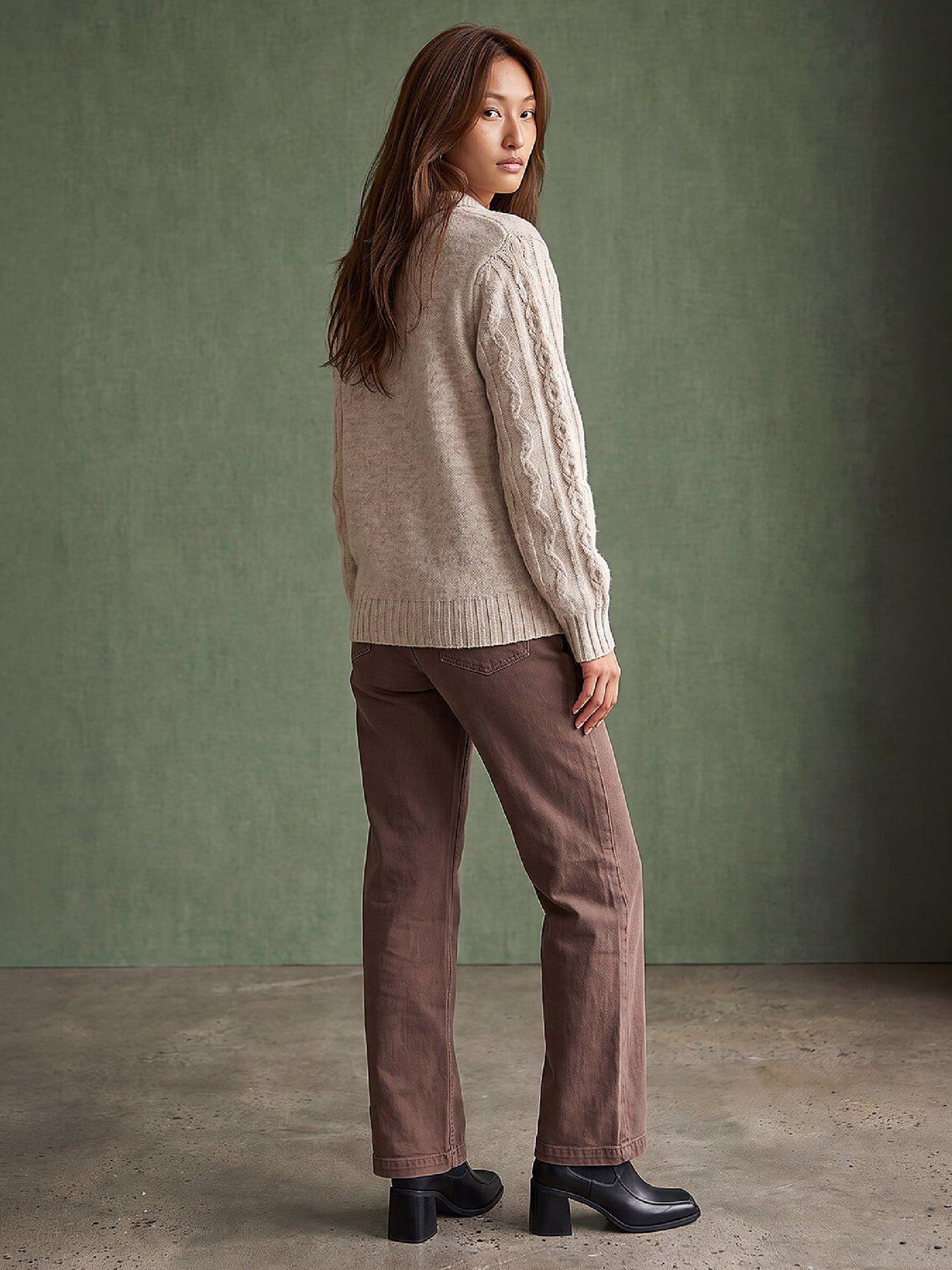 Image 3 of 4 of Roman Cable Knit Henley Jumper