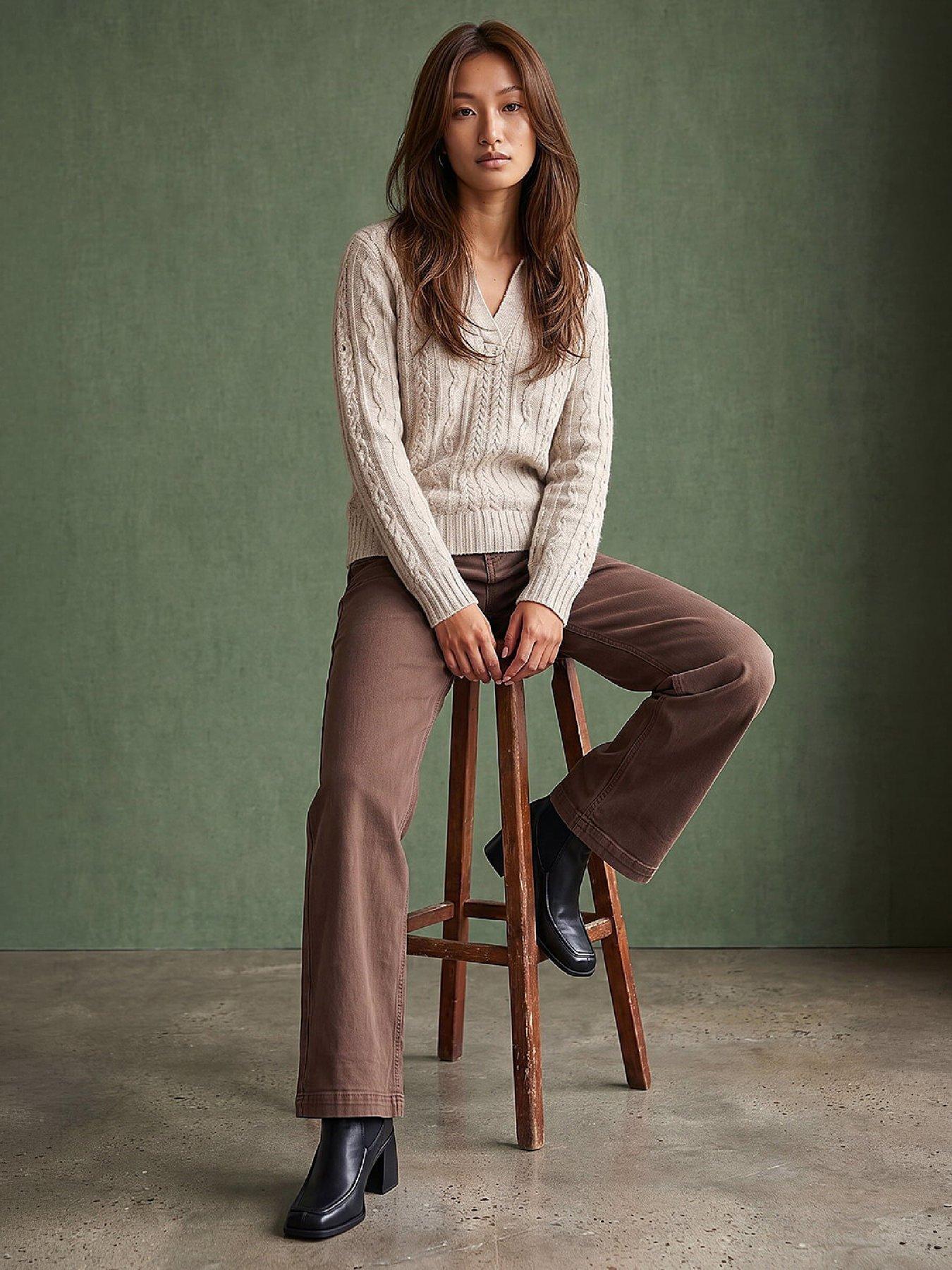 Image 4 of 4 of Roman Cable Knit Henley Jumper