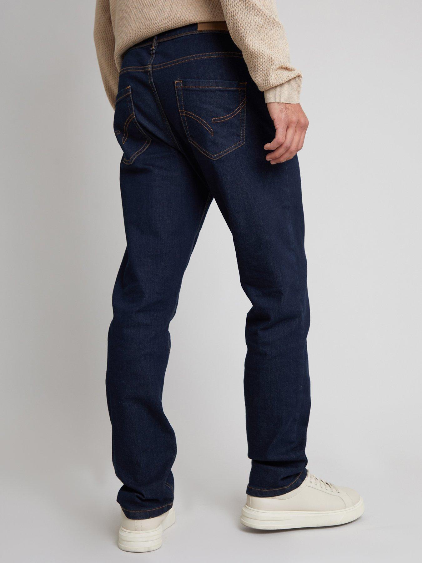 Image 2 of 4 of Threadbare Mens Straight Fit Rinse Wash Canterbury Jeans - Blue