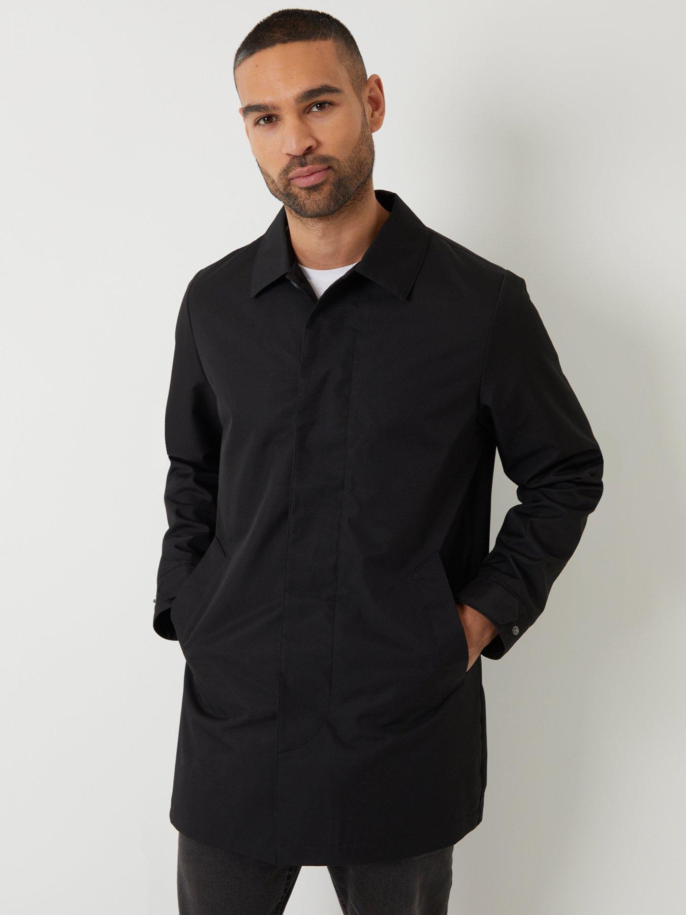 Image 5 of 5 of Threadbare Mens Gretna Tailored Fully Lined Mac Jacket - Black