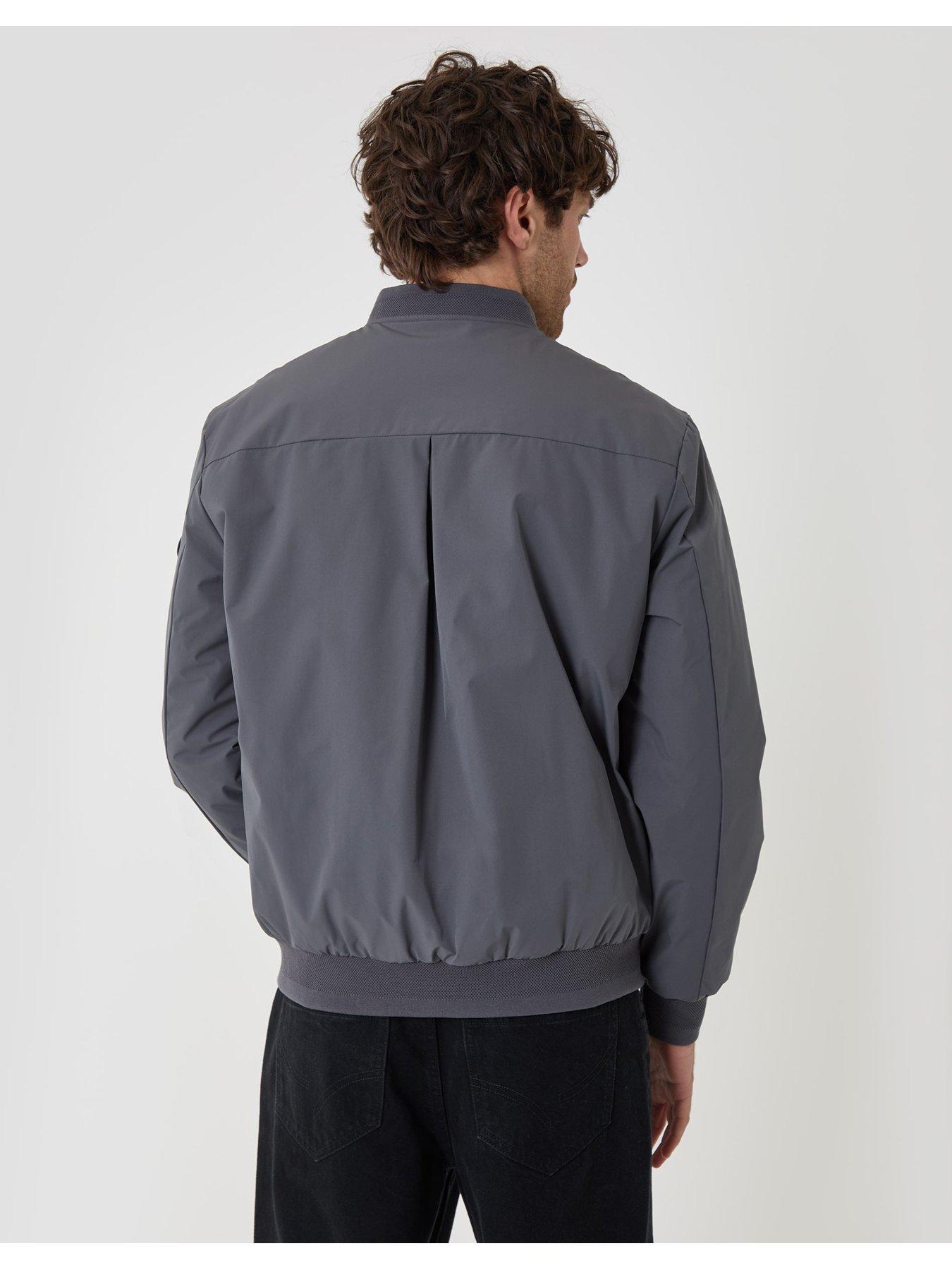 Image 2 of 5 of Threadbare Mens Showerproof Padded Bomber Jacket - Navy