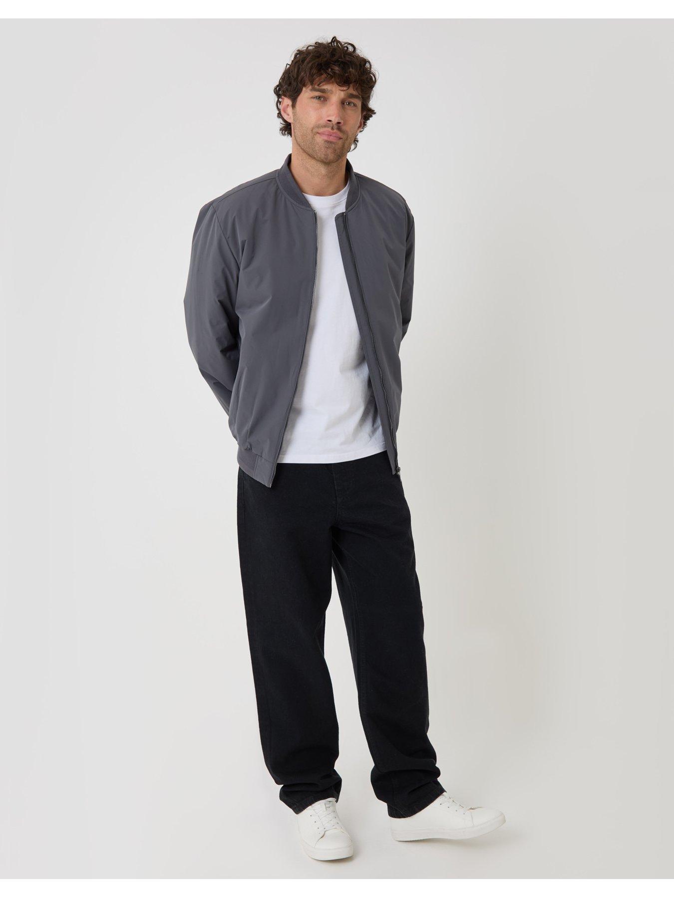 Image 3 of 5 of Threadbare Mens Showerproof Padded Bomber Jacket - Navy