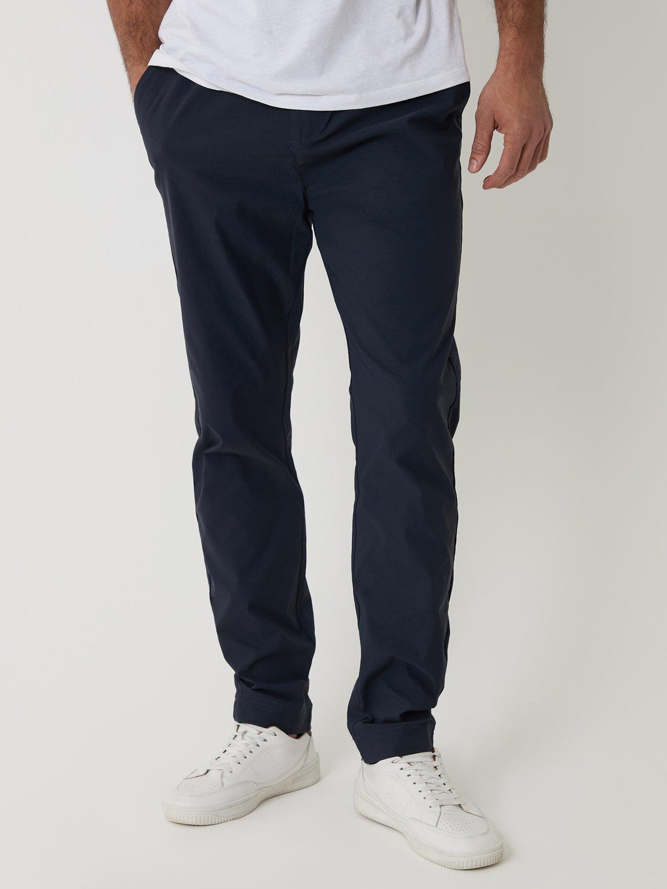 Image 1 of 4 of Threadbare Mens Slim Fit Drawstring Technical Trousers - Navy