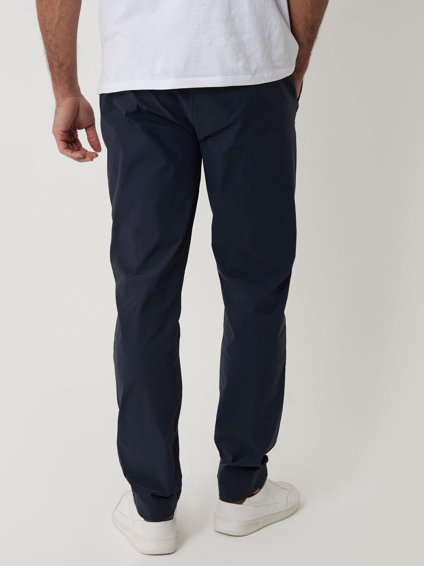 Image 2 of 4 of Threadbare Mens Slim Fit Drawstring Technical Trousers - Navy