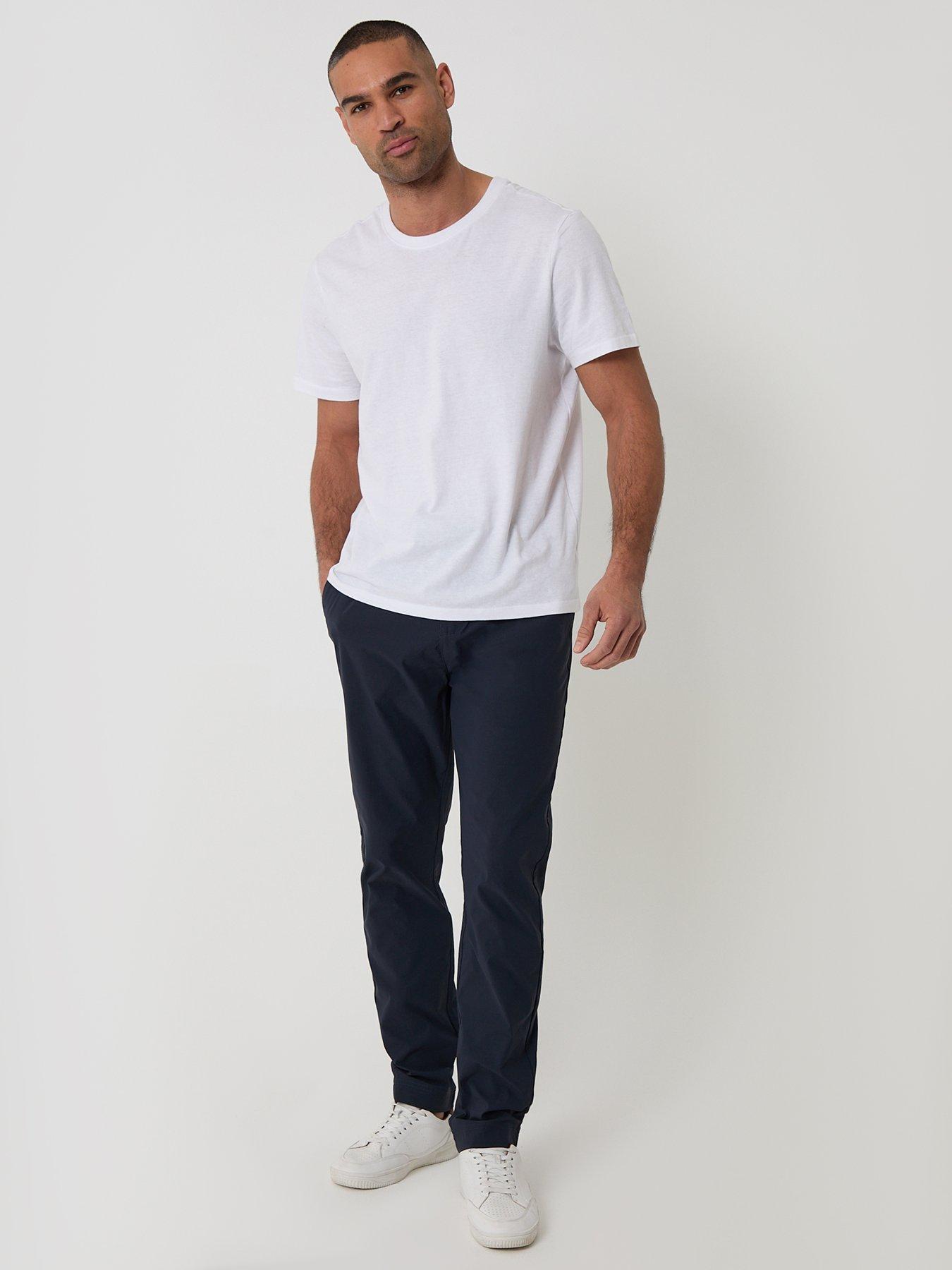 Image 3 of 4 of Threadbare Mens Slim Fit Drawstring Technical Trousers - Navy