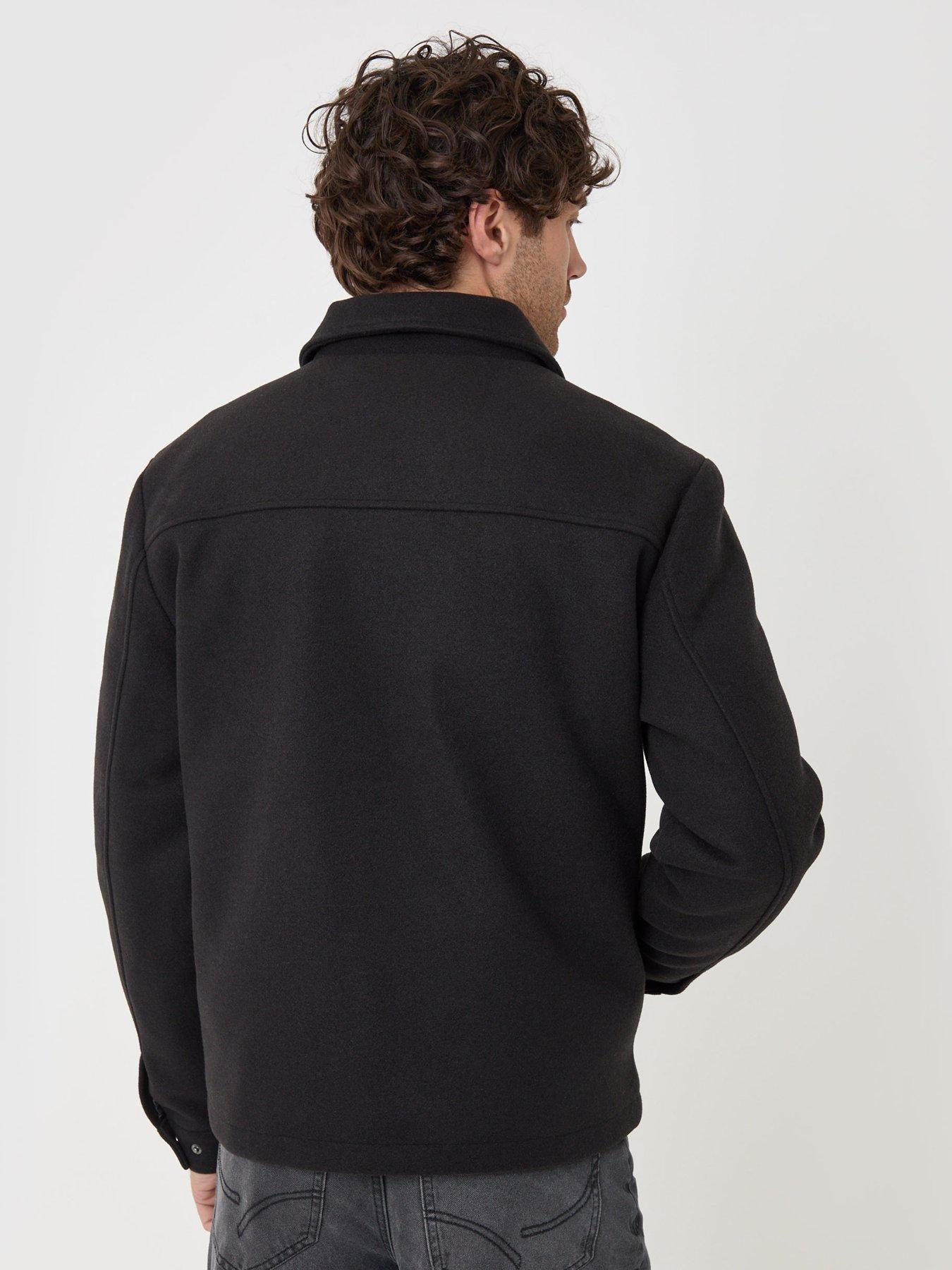Image 2 of 6 of Threadbare Mens Zip-Through Collar Lemland Jacket - Black