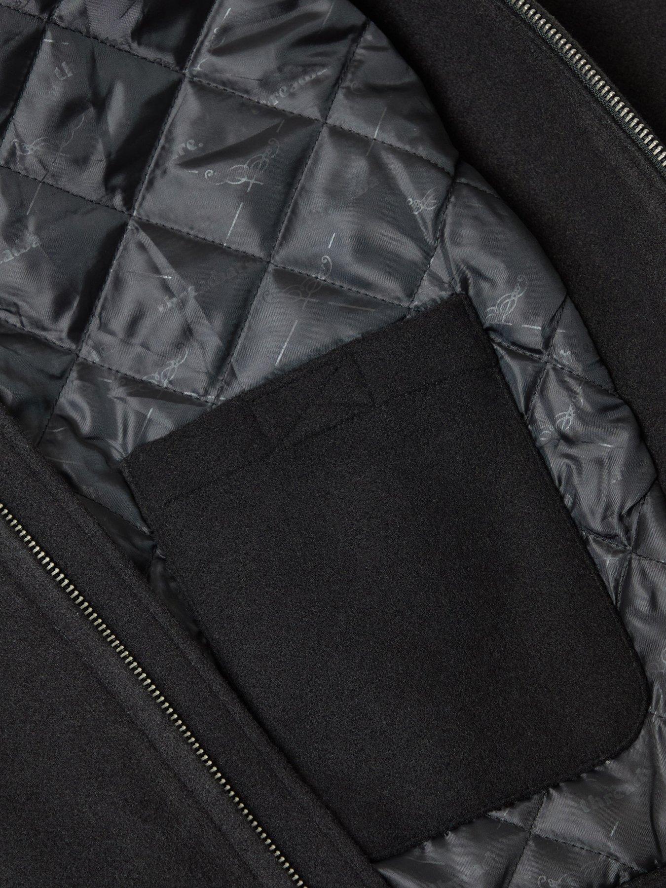 Image 6 of 6 of Threadbare Mens Zip-Through Collar Lemland Jacket - Black