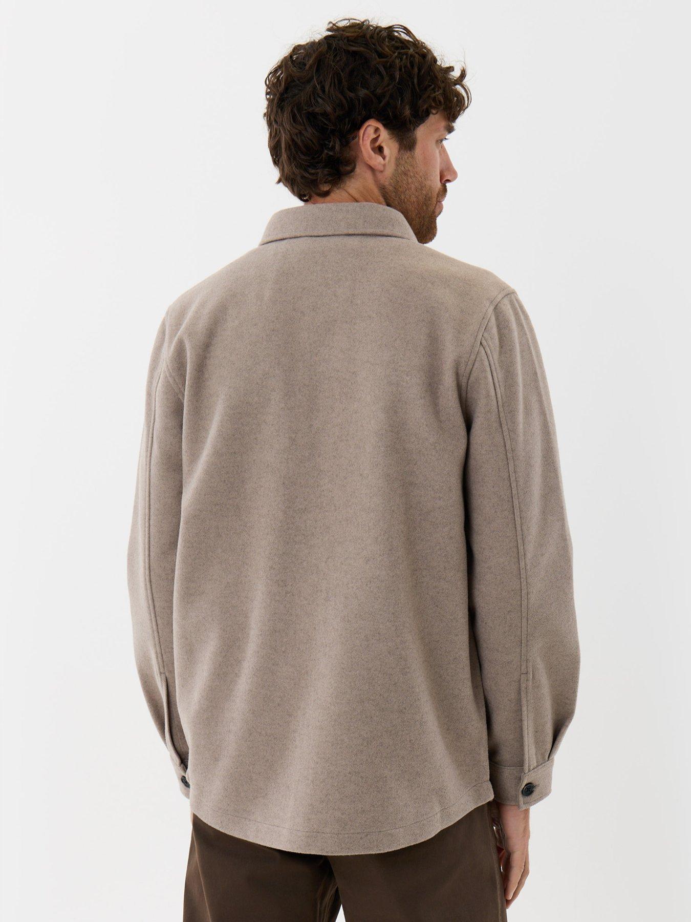 Image 2 of 5 of Threadbare Patch Pocket Knitted Shacket In Beige