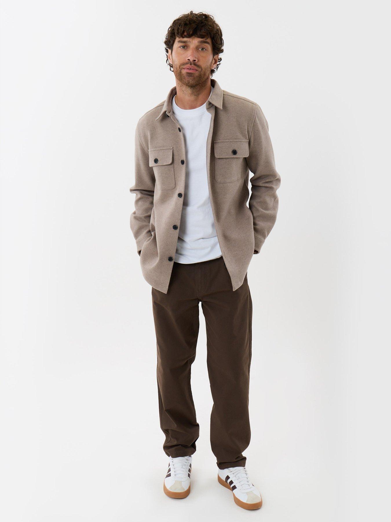 Image 3 of 5 of Threadbare Patch Pocket Knitted Shacket In Beige