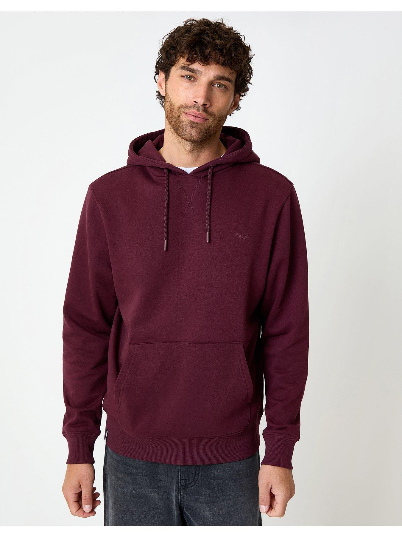 Image 1 of 4 of Threadbare Mens Fleece Hoody Clementine - Burgundy