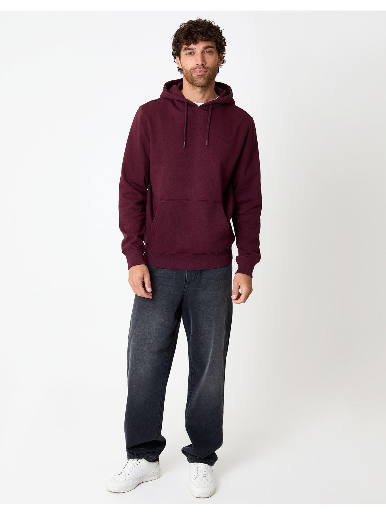 Image 3 of 4 of Threadbare Mens Fleece Hoody Clementine - Burgundy