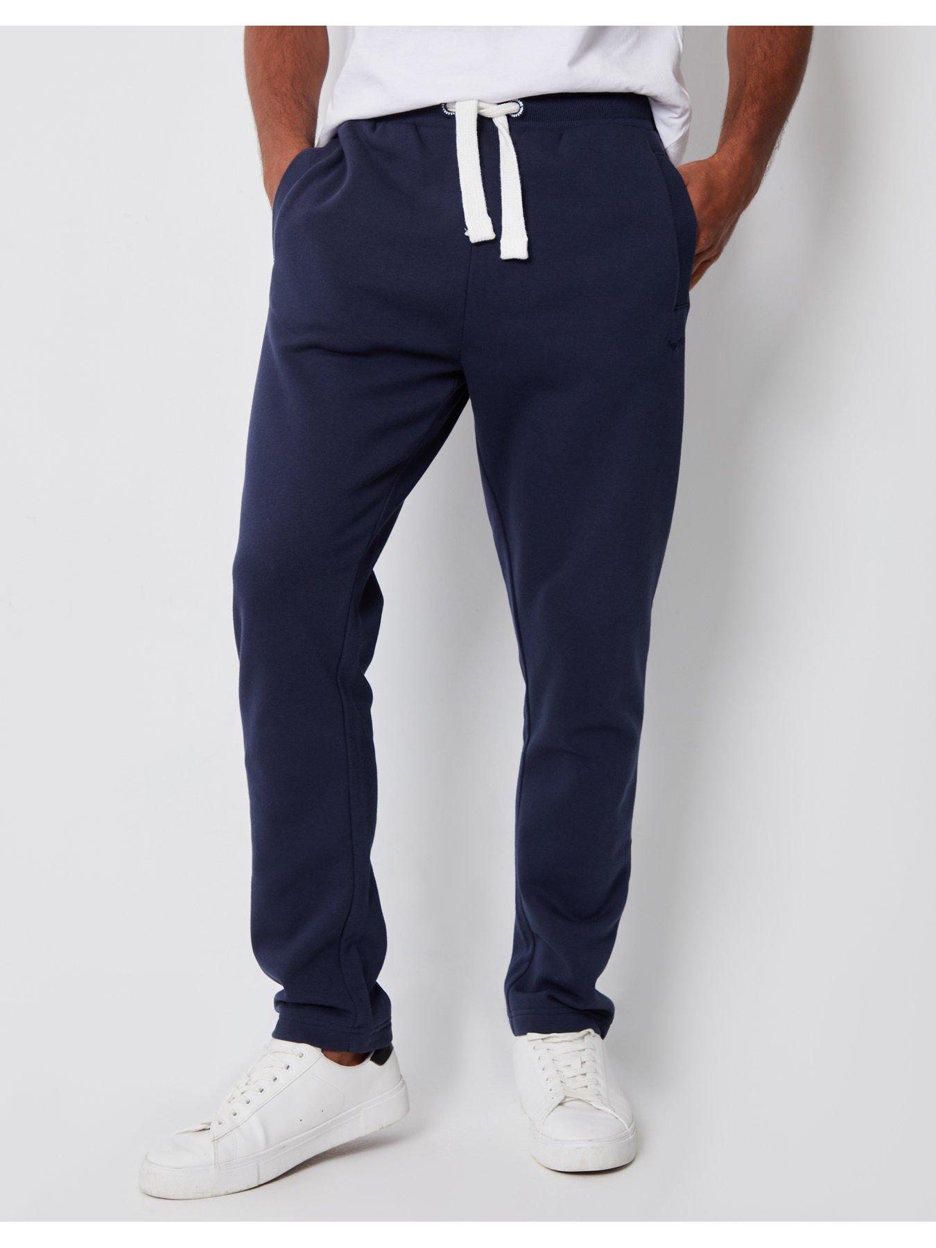 Image 1 of 4 of Threadbare Mens Regular Fit Cotton Rich Jogging Bottoms - Navy