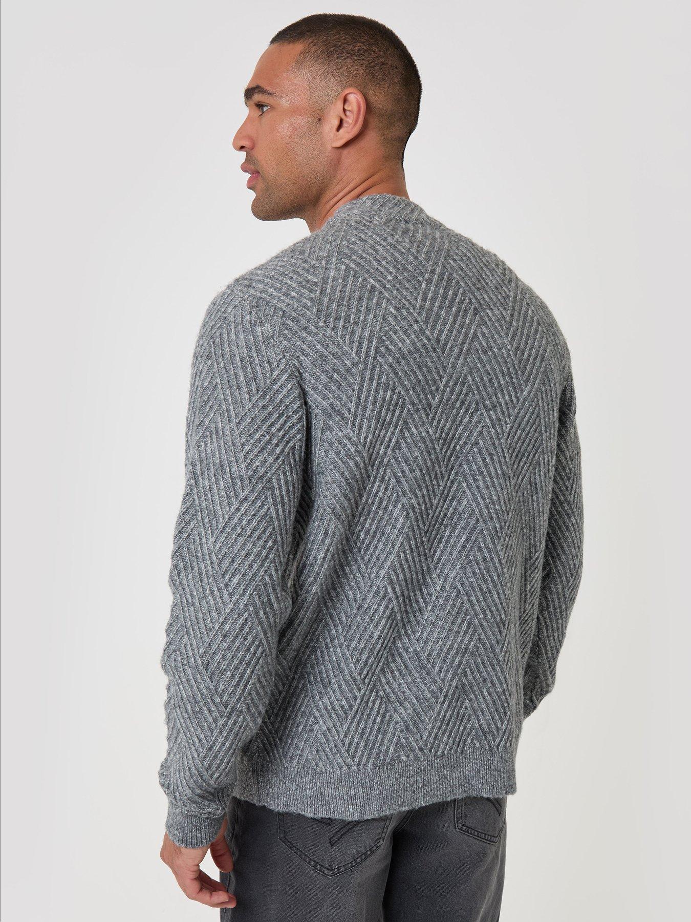 Image 2 of 5 of Threadbare Mens Cardigan Meadow - Mid Grey Marl 5gg